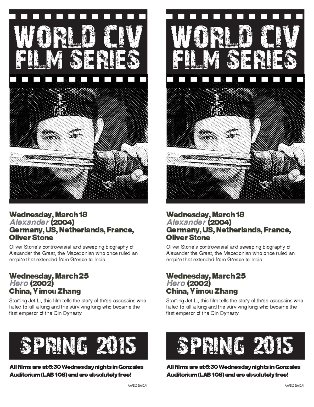 World Civ Spring 2015 Double - WORLD CIV FILM SERIESFILM SERIES WORLD ...