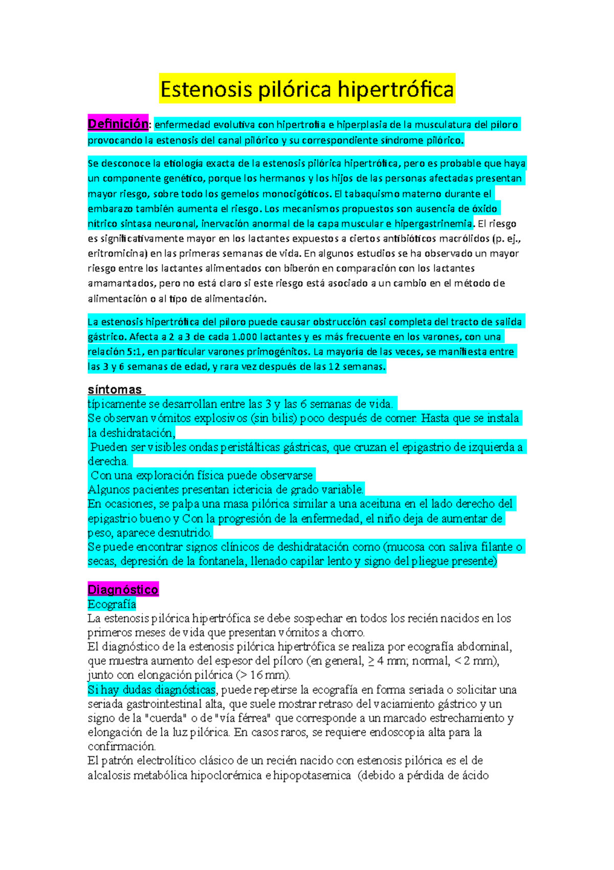 Estenosis pilórica hipertrófica expo - Estenosis pilórica hipertrófica ...