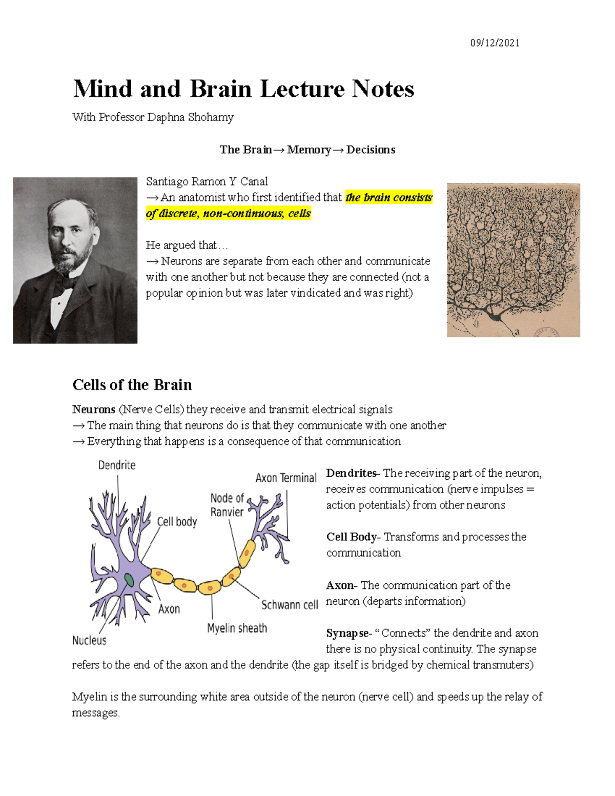 Mind And Brain Your Brain What And How Lecture 1 - Mind And Brain ...