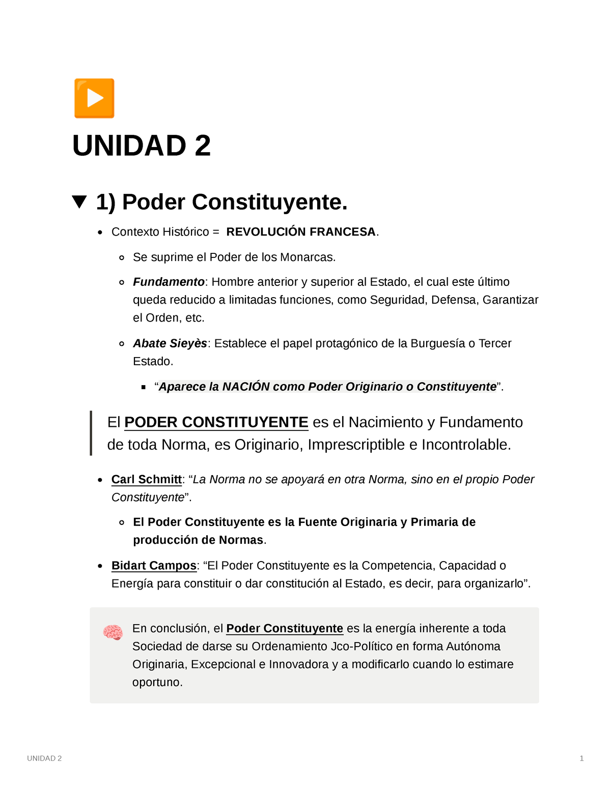 Unidad 2 Poder Constituyente Y Poderes Constituidos Unidad 2 1 Poder Constituyente 9987