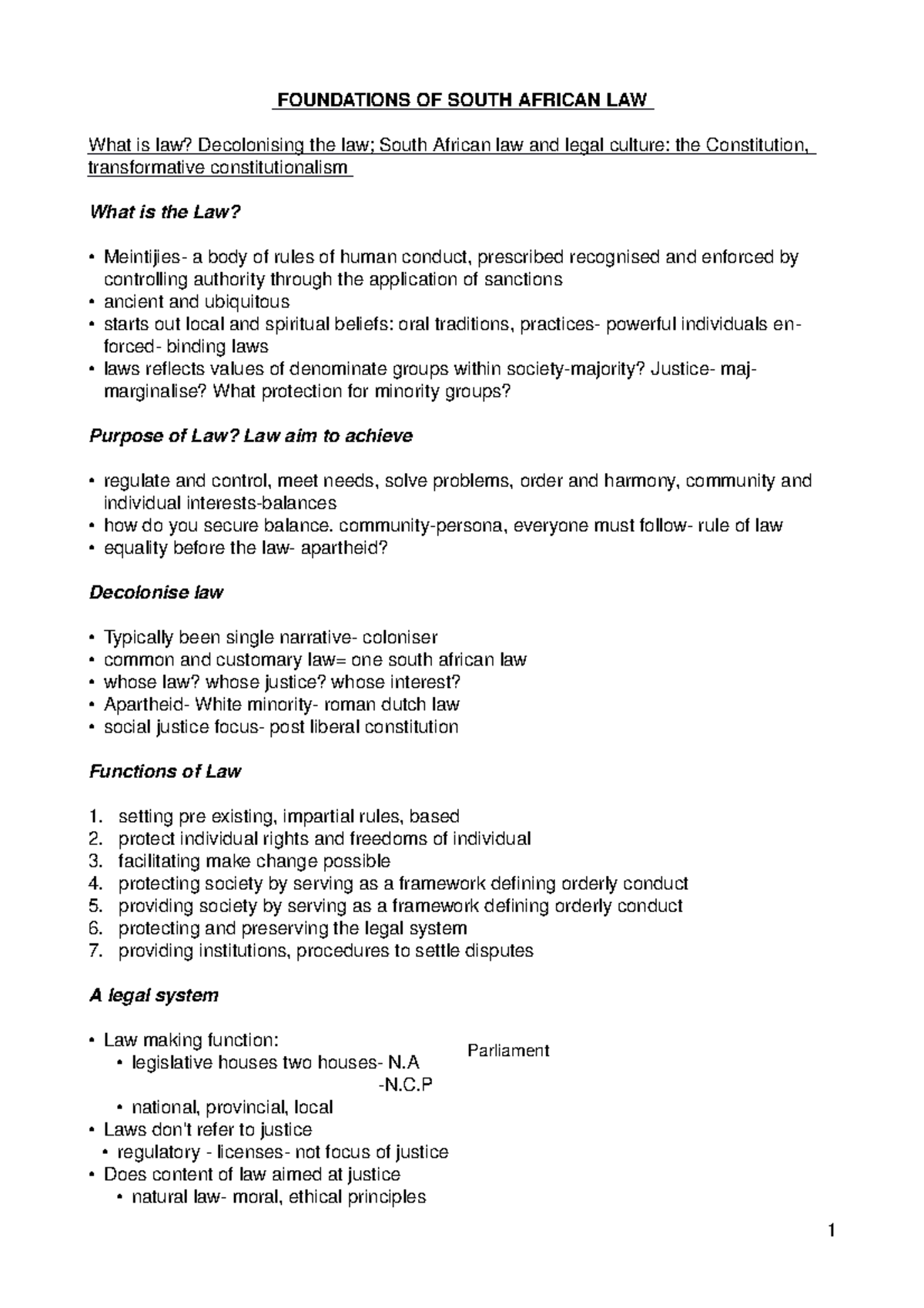 fsal-consolidation-notes-foundations-of-south-african-law-what-is-law