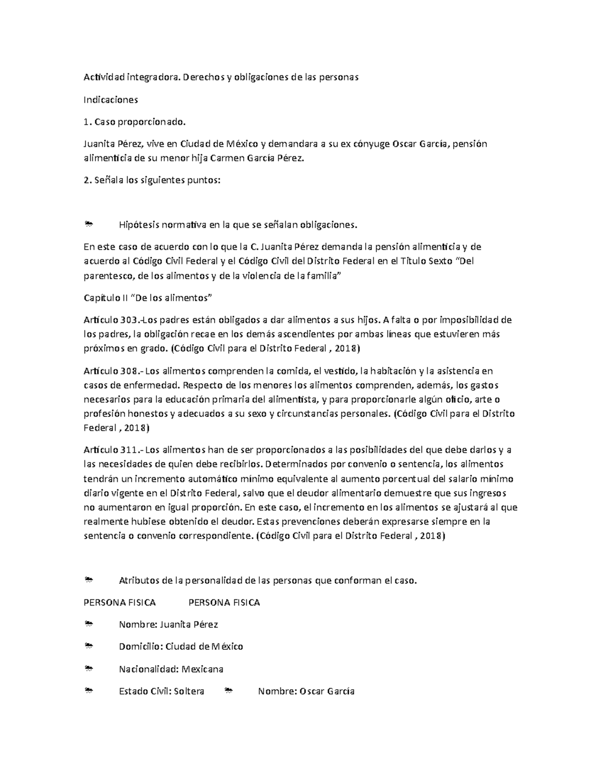 Actividad integradora 2 - Derechos y obligaciones de las personas ...