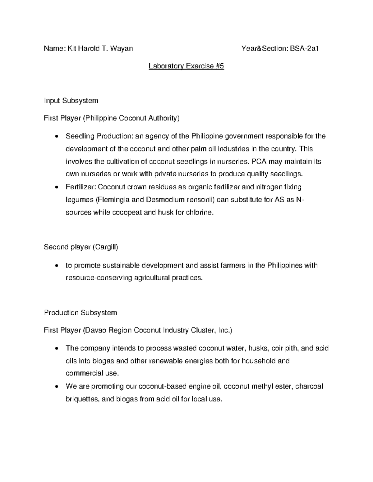 2a1 wayan lab5 - Name: Kit Harold T. Wayan Year&Section: BSA-2a ...