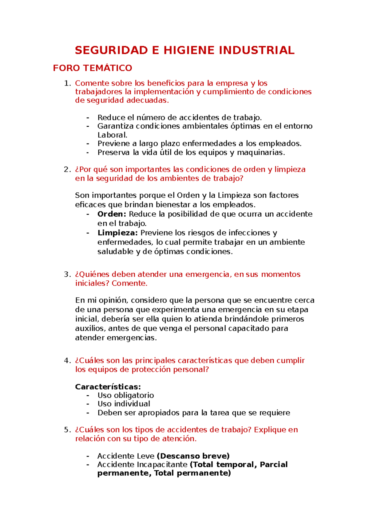 Seguridad E Higiene Industrial - Foro Temático - SEGURIDAD E HIGIENE ...