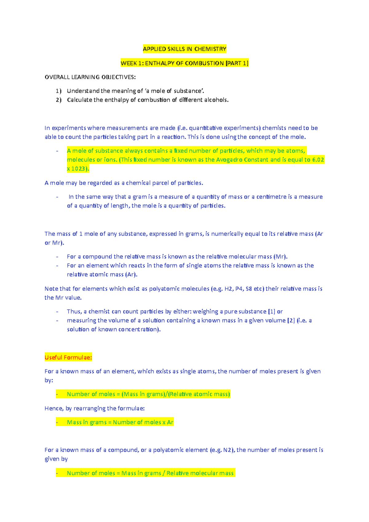 Applied Skills IN Chemistry: Summary of All the Practicals and Practice Questions with Answers ...