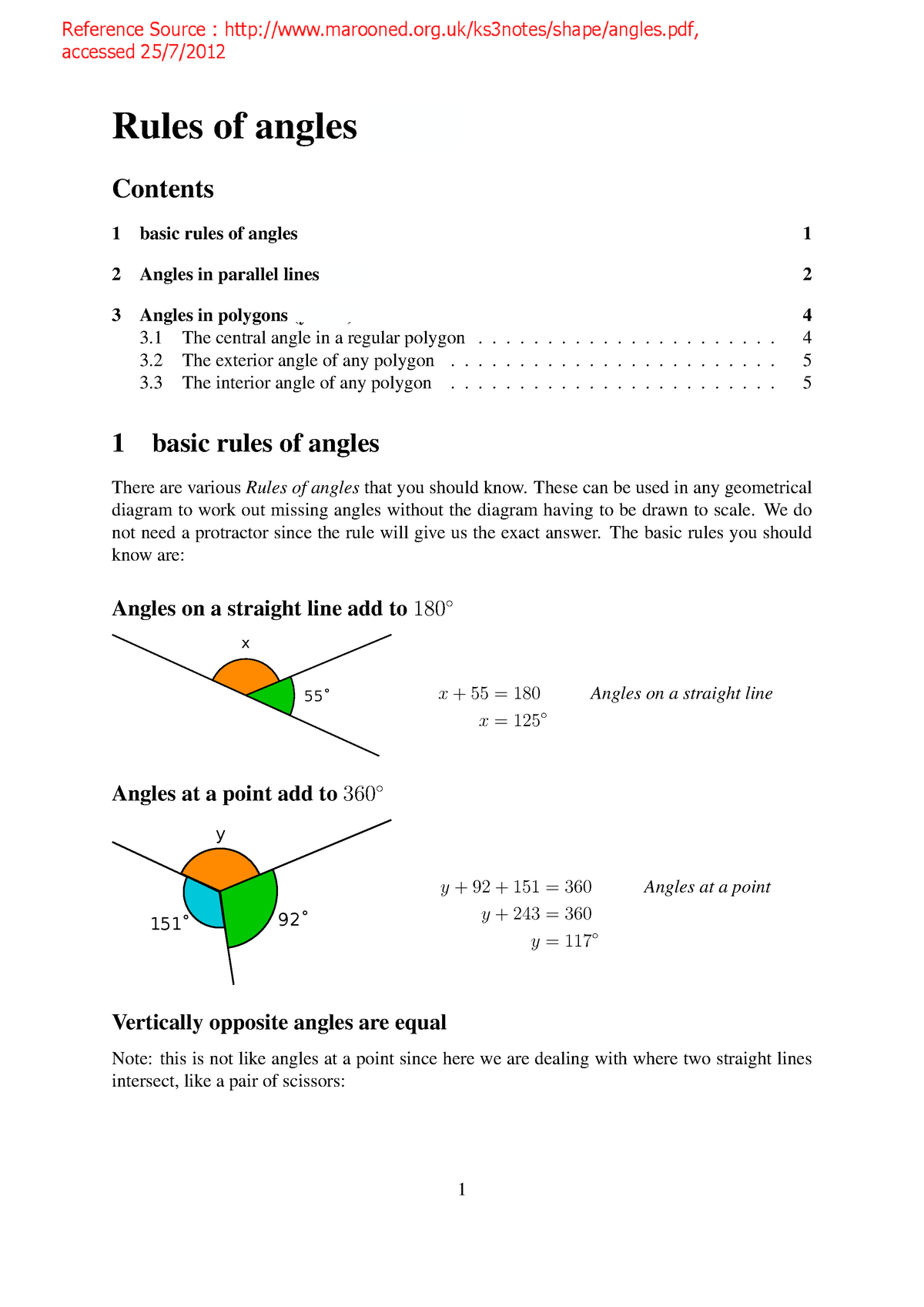 3 Theory Of Angles Summary Applied Mechanics Civ1500