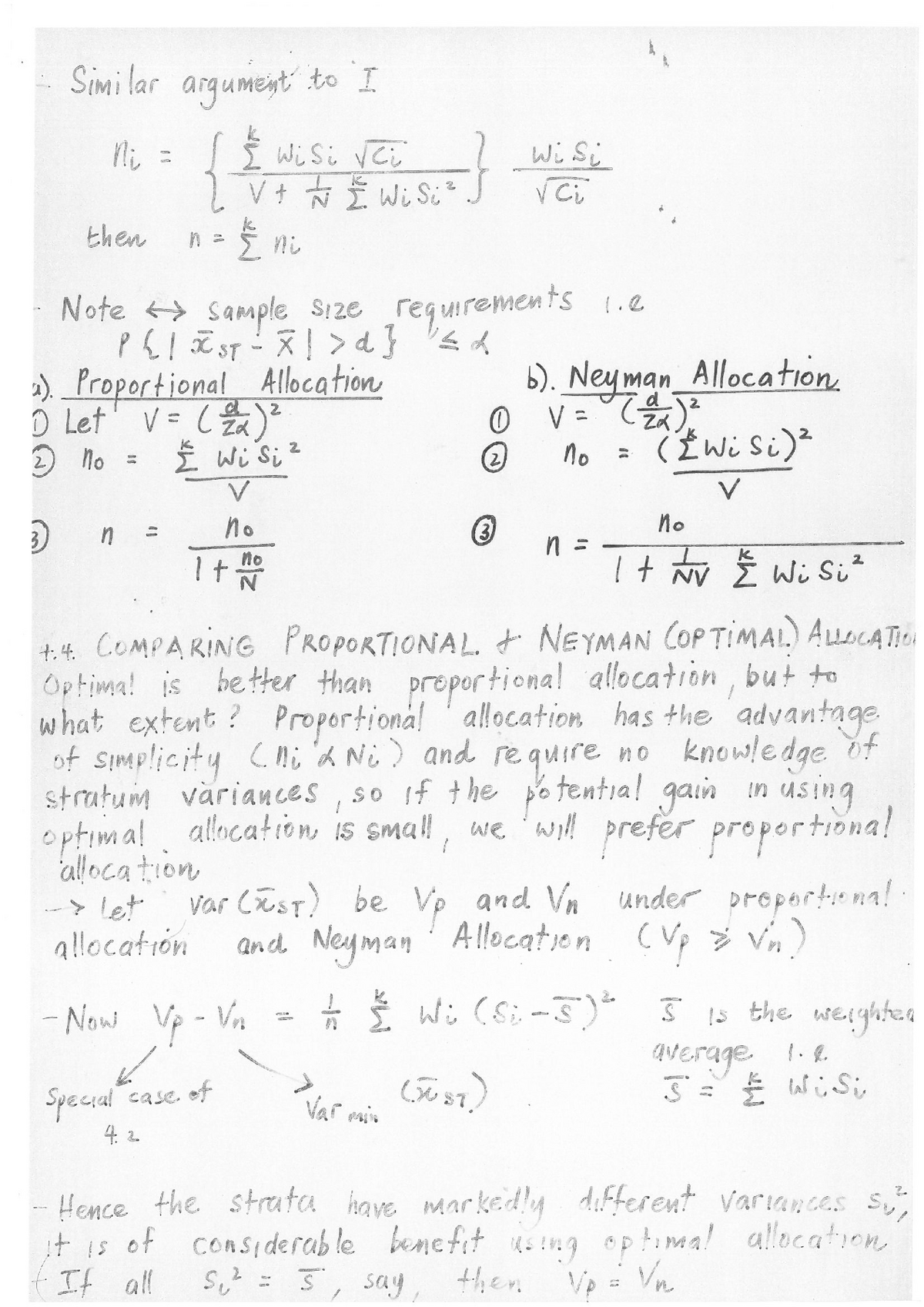 Stat 221 Chapter 4d Proportional And Neyman Allocation Studocu