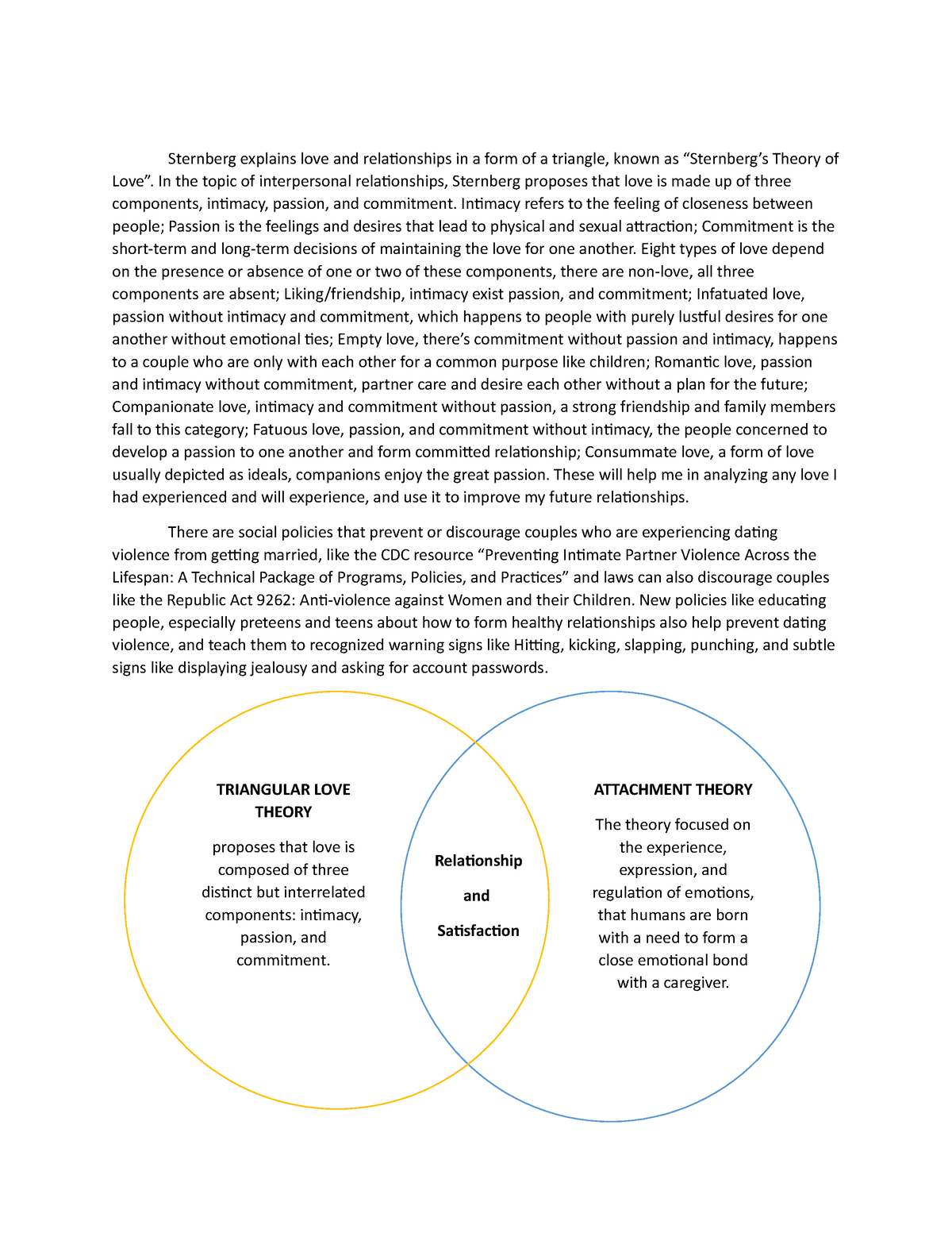 narrative essay about love triangle