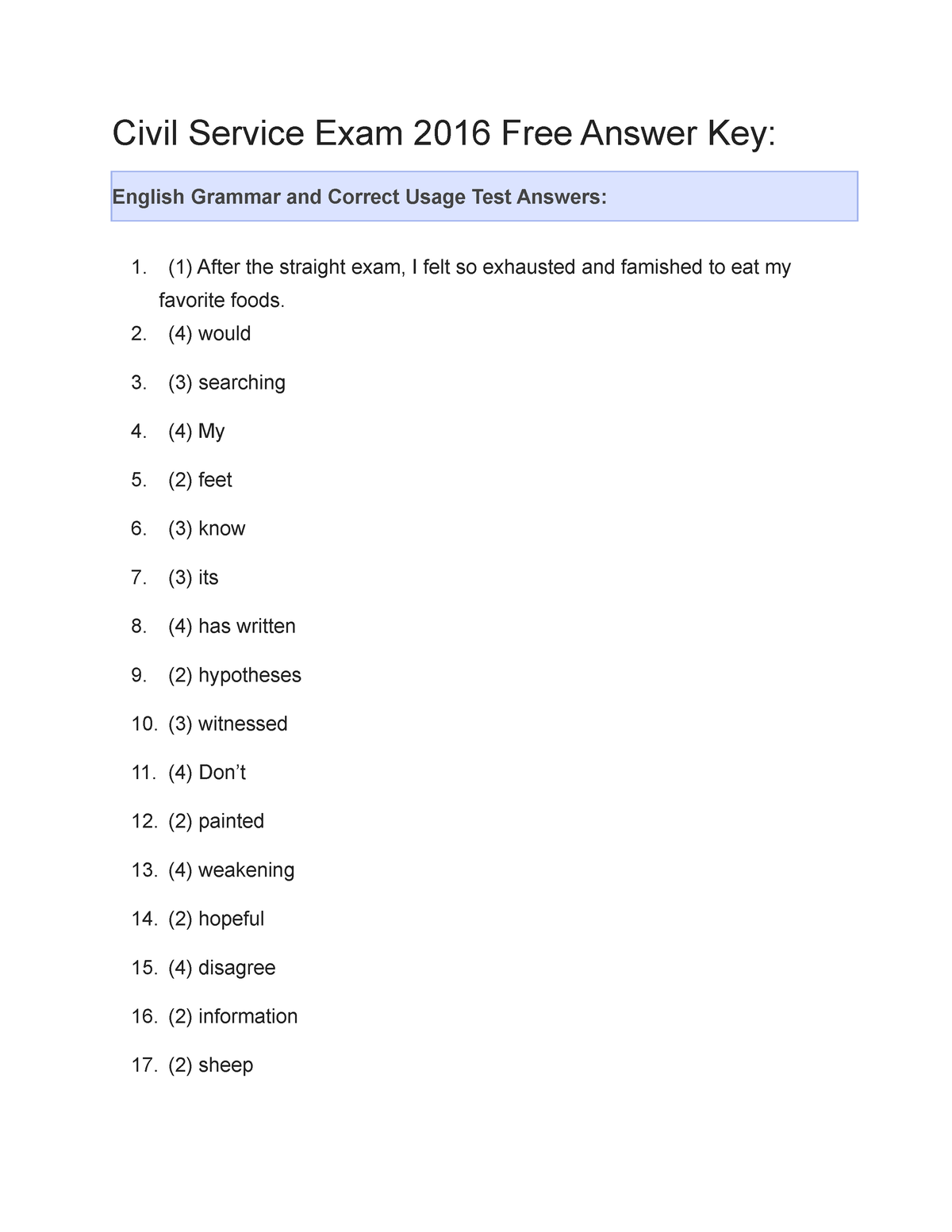 civil services essay answers