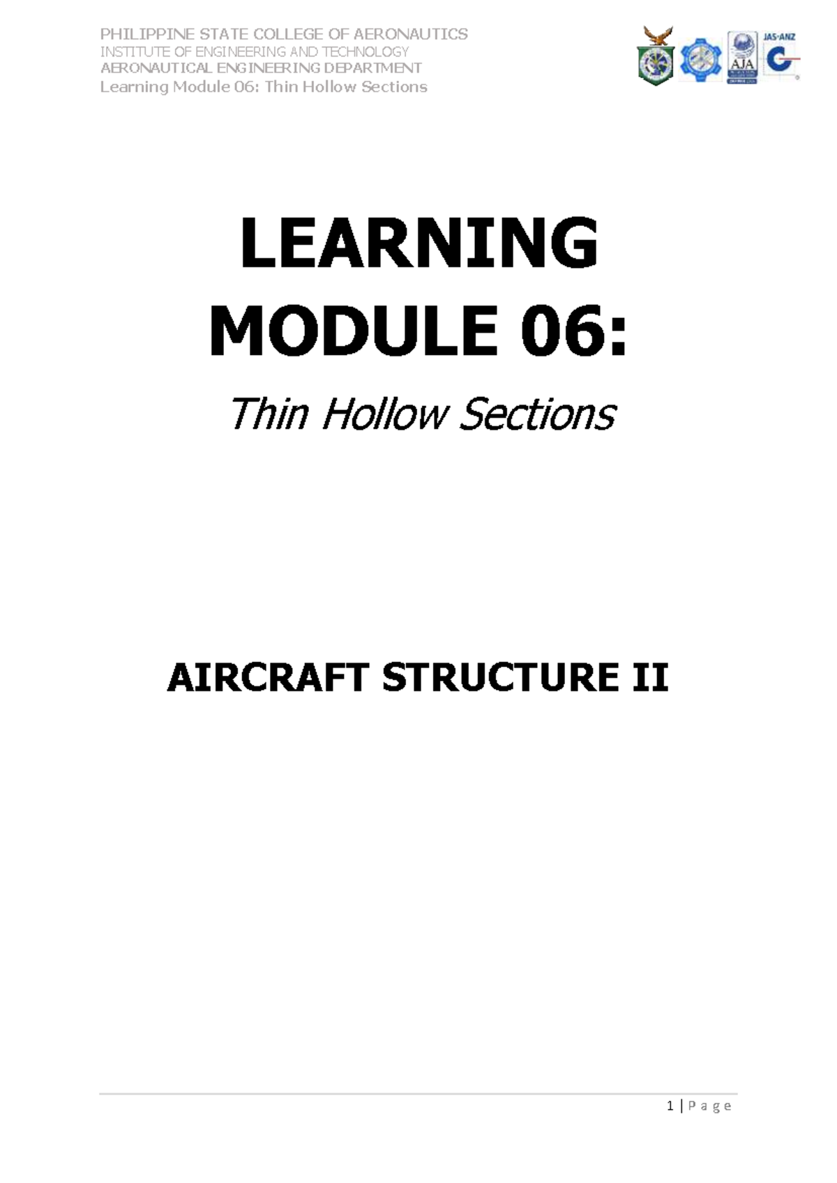 Ae425 module 6 institute of engineering and technology