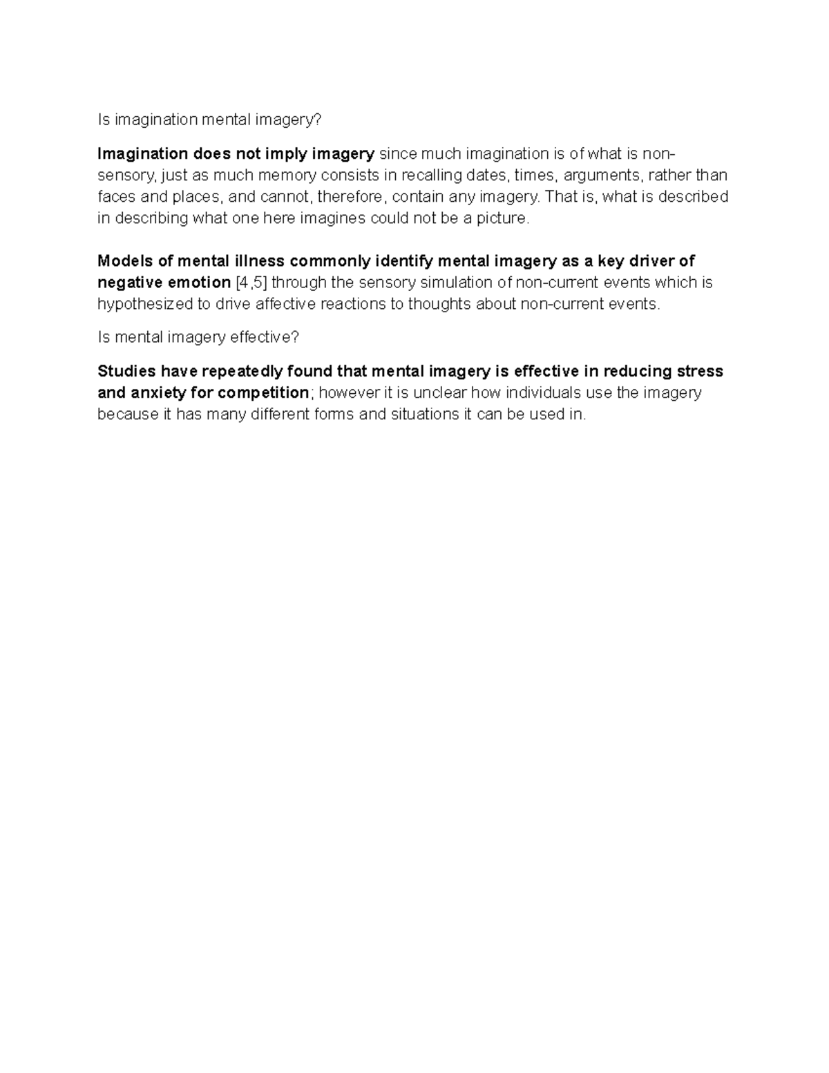 Is imagination mental imagery - Is imagination mental imagery ...