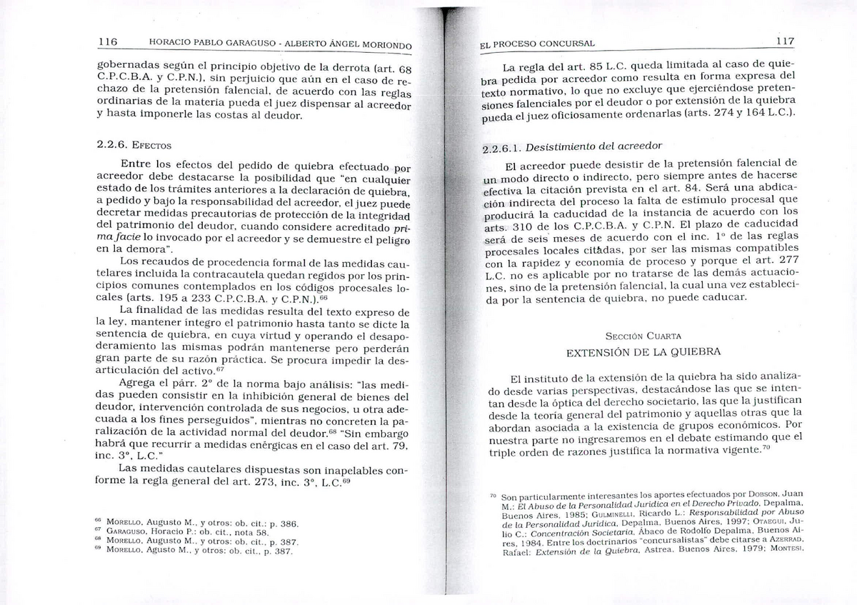 Extension De La Quiebra El Proceso Concursal Studocu