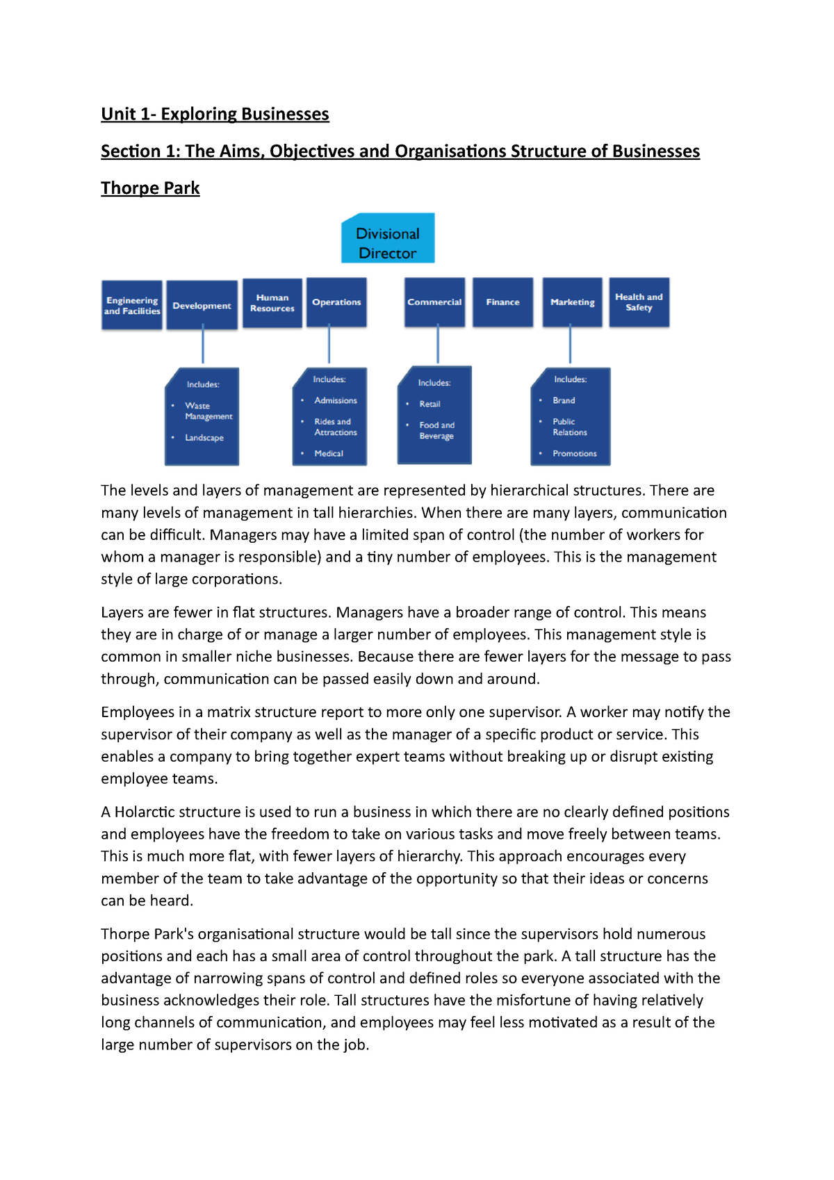 Learning Aim B P3 M2 And D1 - Unit 1- Exploring Businesses Section 1 ...