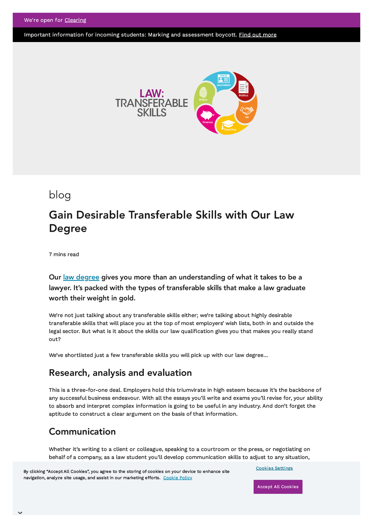 Transferable Skills Practice Notes We Re Open For Clearing   Thumb 1200 1697 