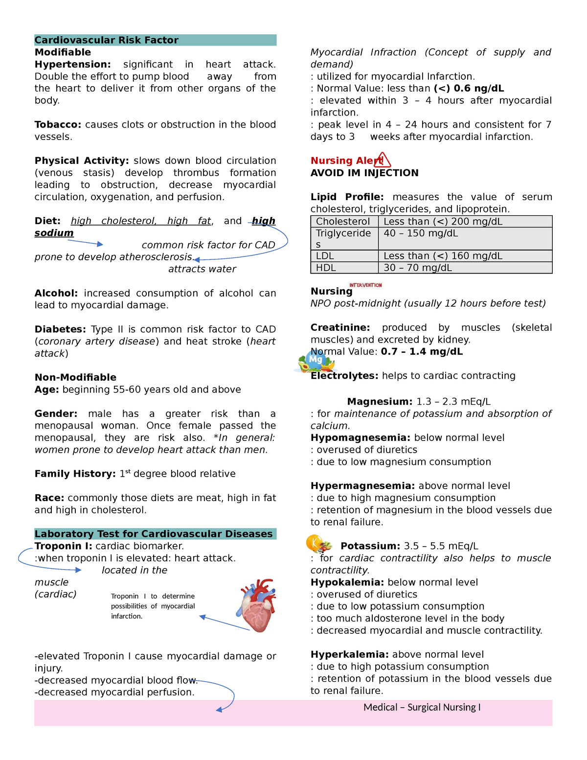 MS 1 - CE2 - Lecture notes - Cardiovascular Risk Factor Modifiable ...