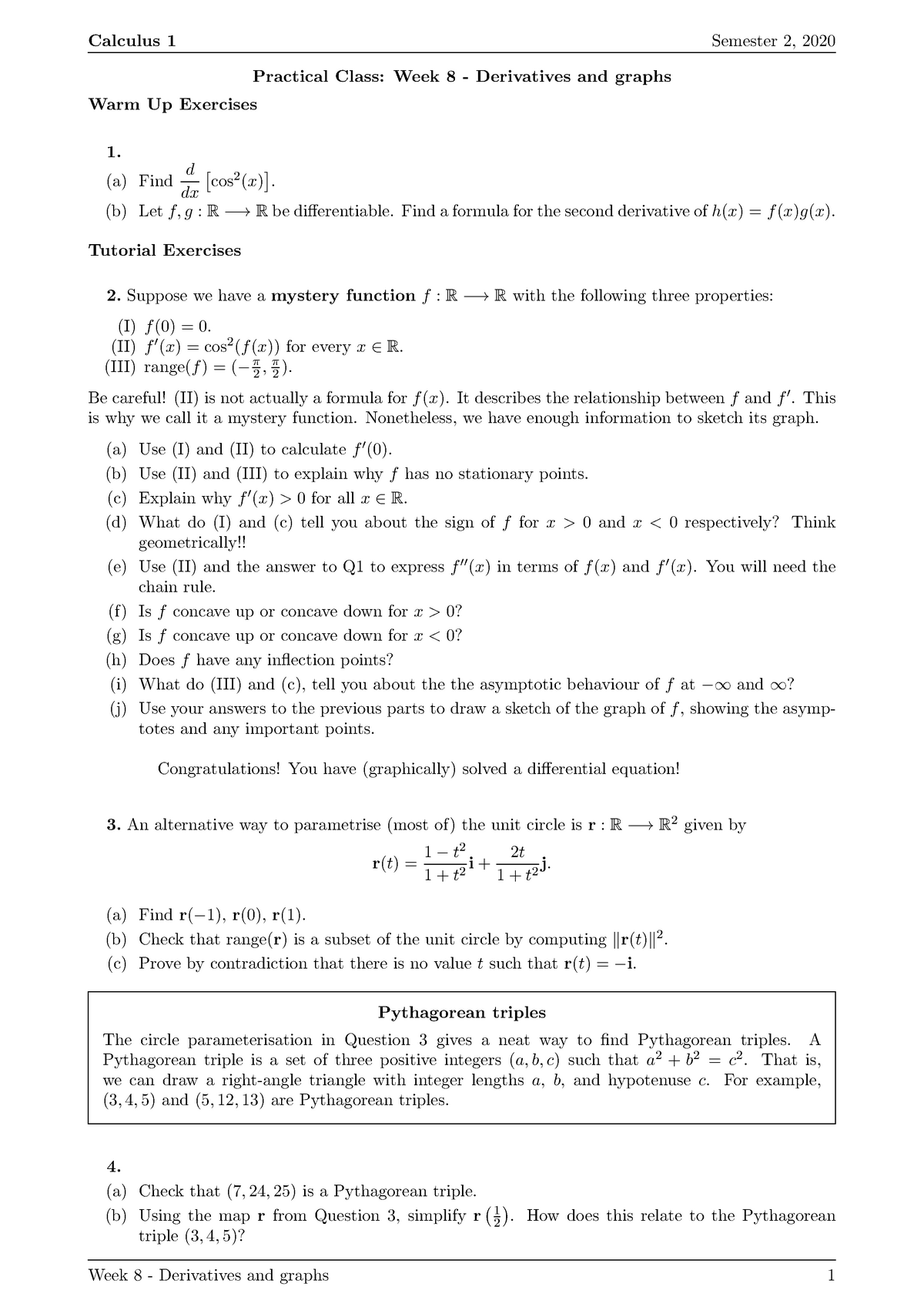 Practical 8 Questions - Calculus 1 Semester 2, 2020 Practical Class ...