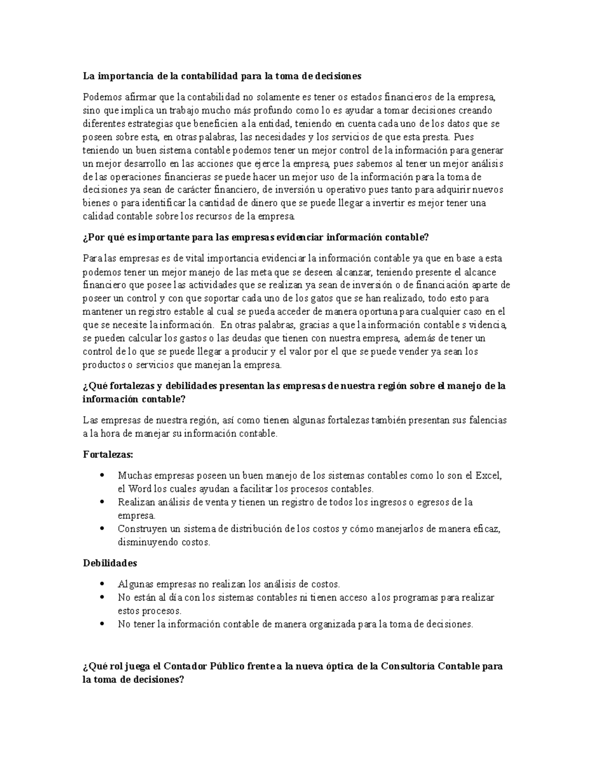 La importancia de la contabilidad para la toma de decisiones - Pues ...
