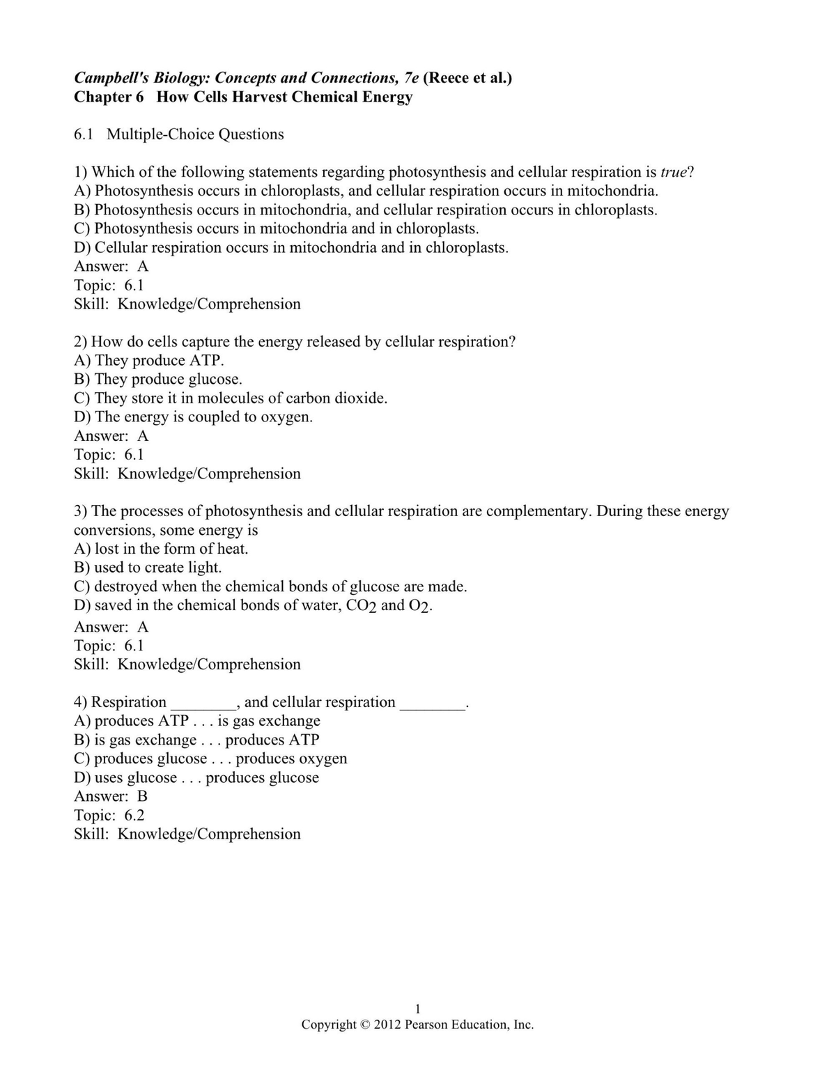 Chapter 6 - Biology - BIOL 1406 - Studocu