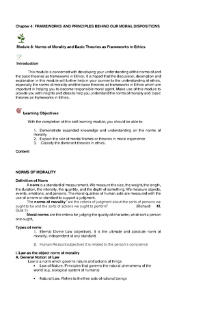 Chapter 1 - Ethics - The Human Act As Willfully Done Learning ...