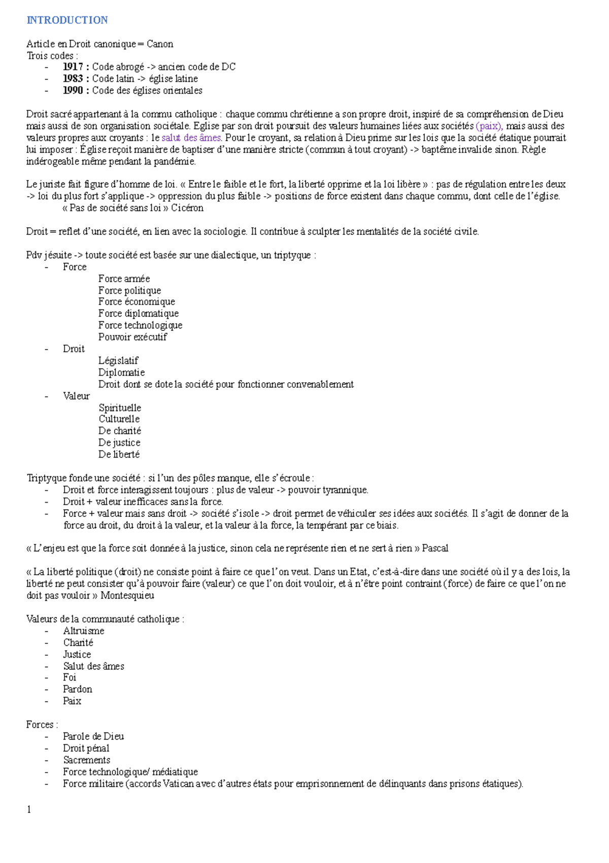 Introduction DROIT CANONIQUE - INTRODUCTION Article en Droit canonique ...