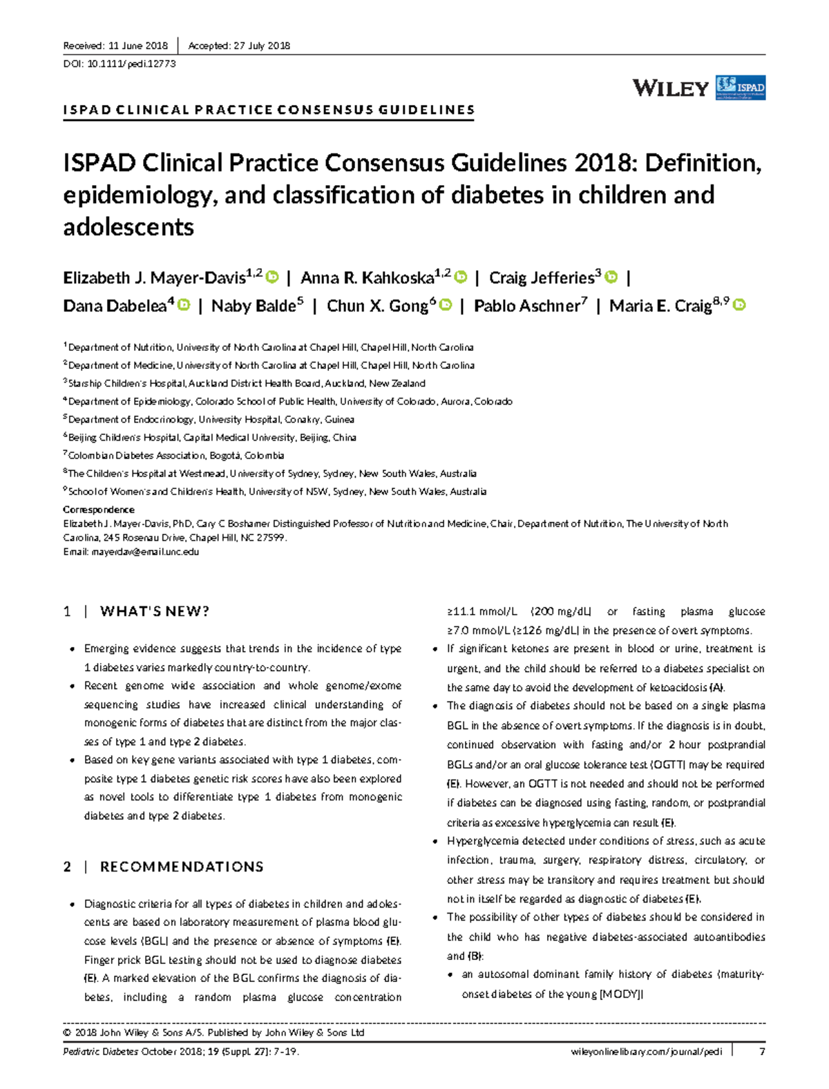 Epidemiología y clasificación ISPAD (ÚTIL EN PEDIATRÍA) - ISPAD ...