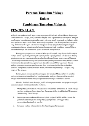 8173505 Peranan Tamadun Melayu Dalam Membina Tamadun Malaysia 