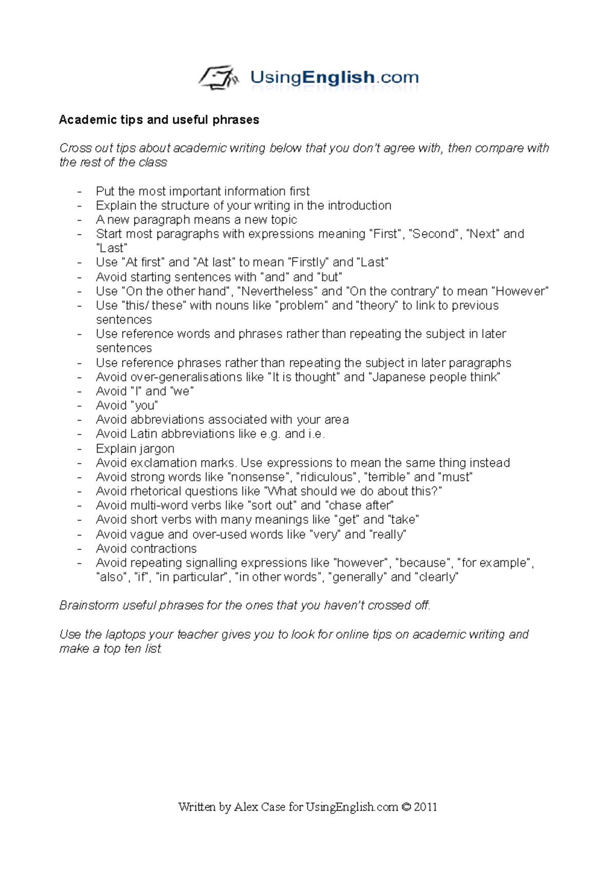 Academic Writing Tips - harvard ref - Academic tips and useful phrases ...