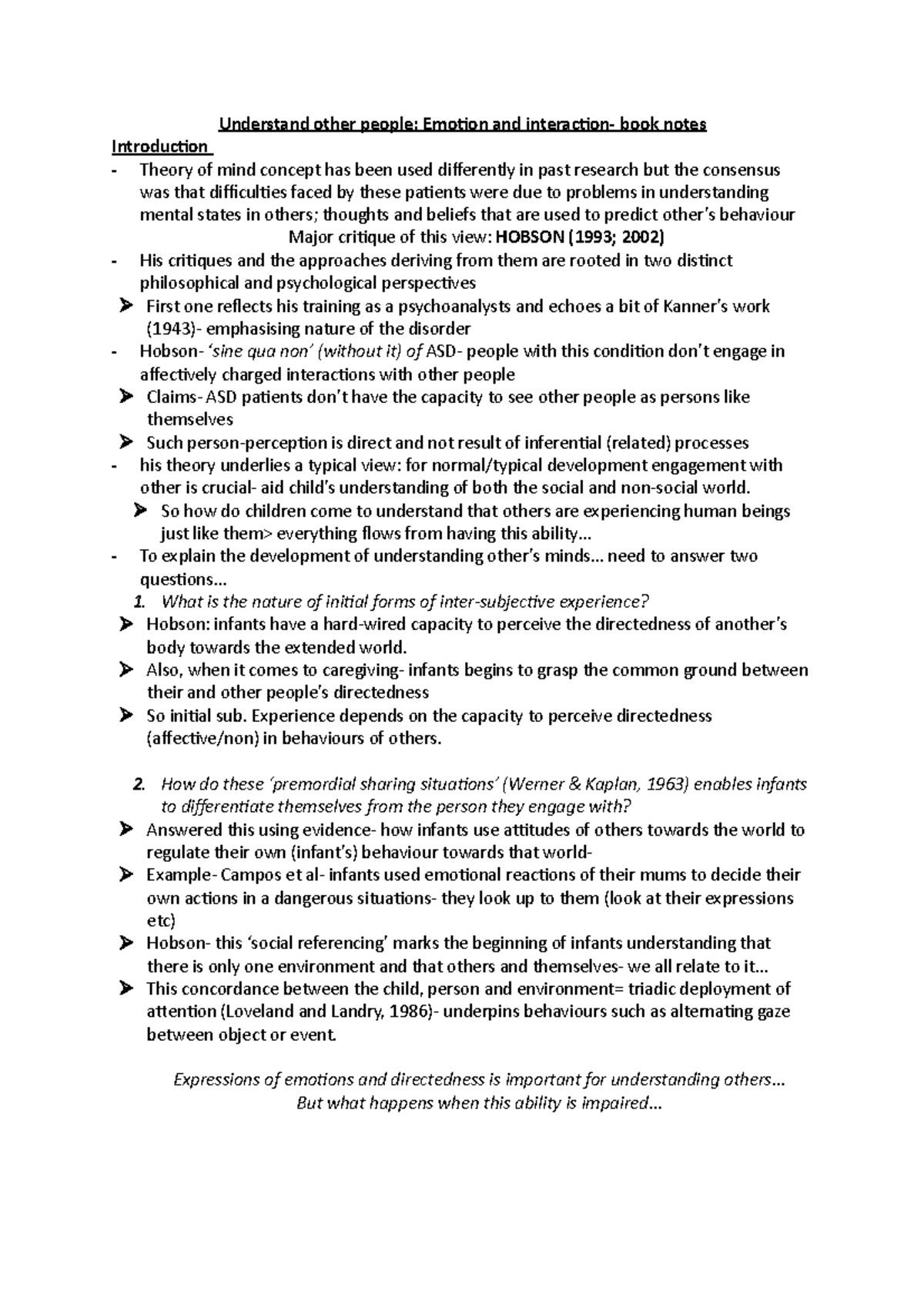 Autism notes - perspectives - Understand other people: Emotion and book ...