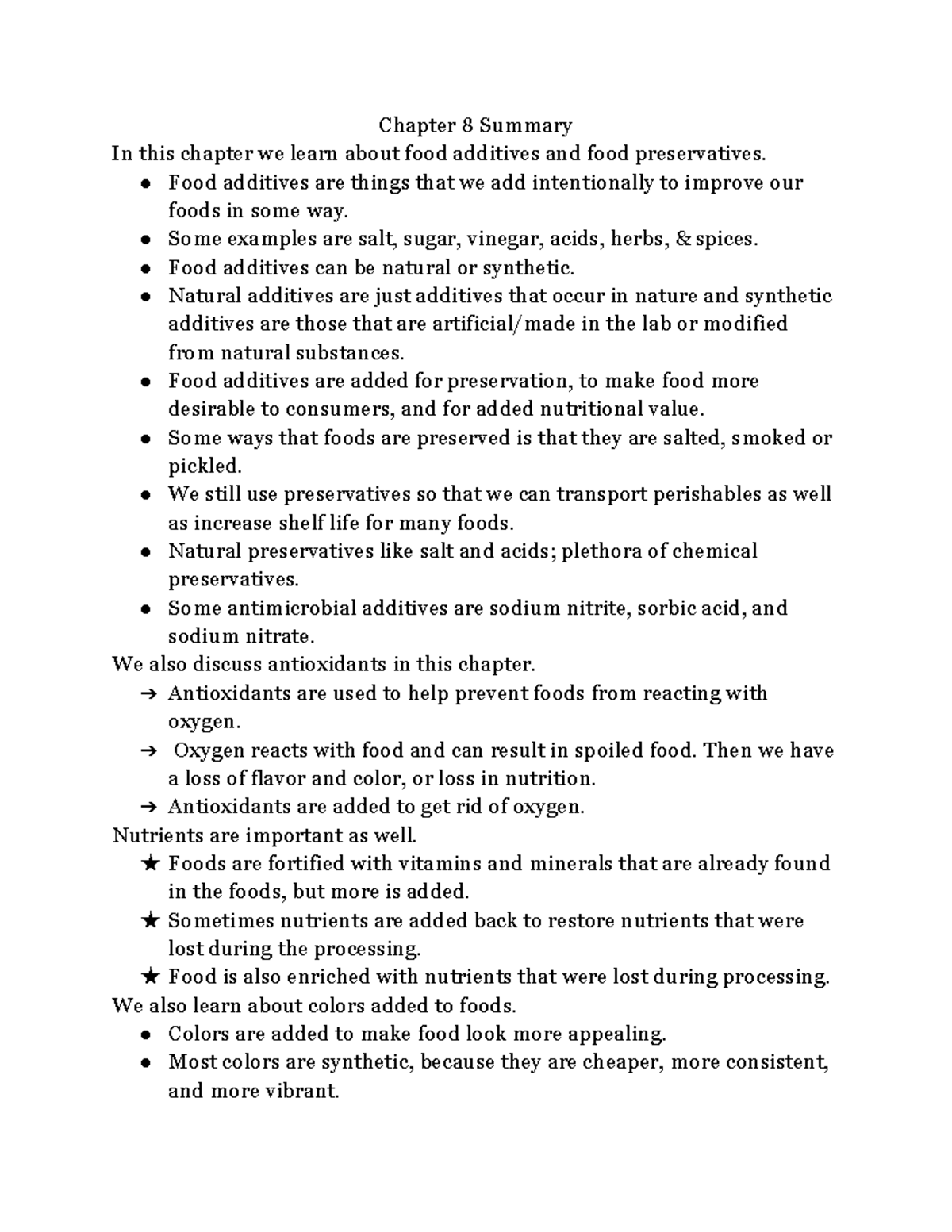 Homework 8 assignment Chapter 8 Summary In this chapter we learn