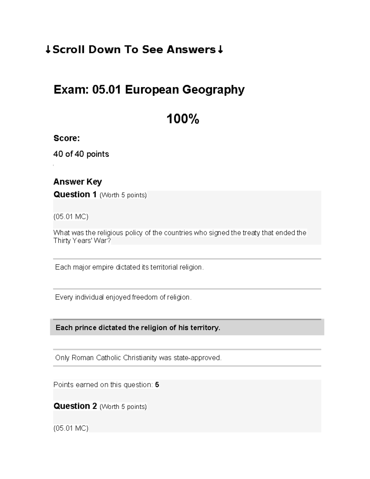 05 01 European Geography World History Scroll Down To See Answers   Thumb 1200 1553 