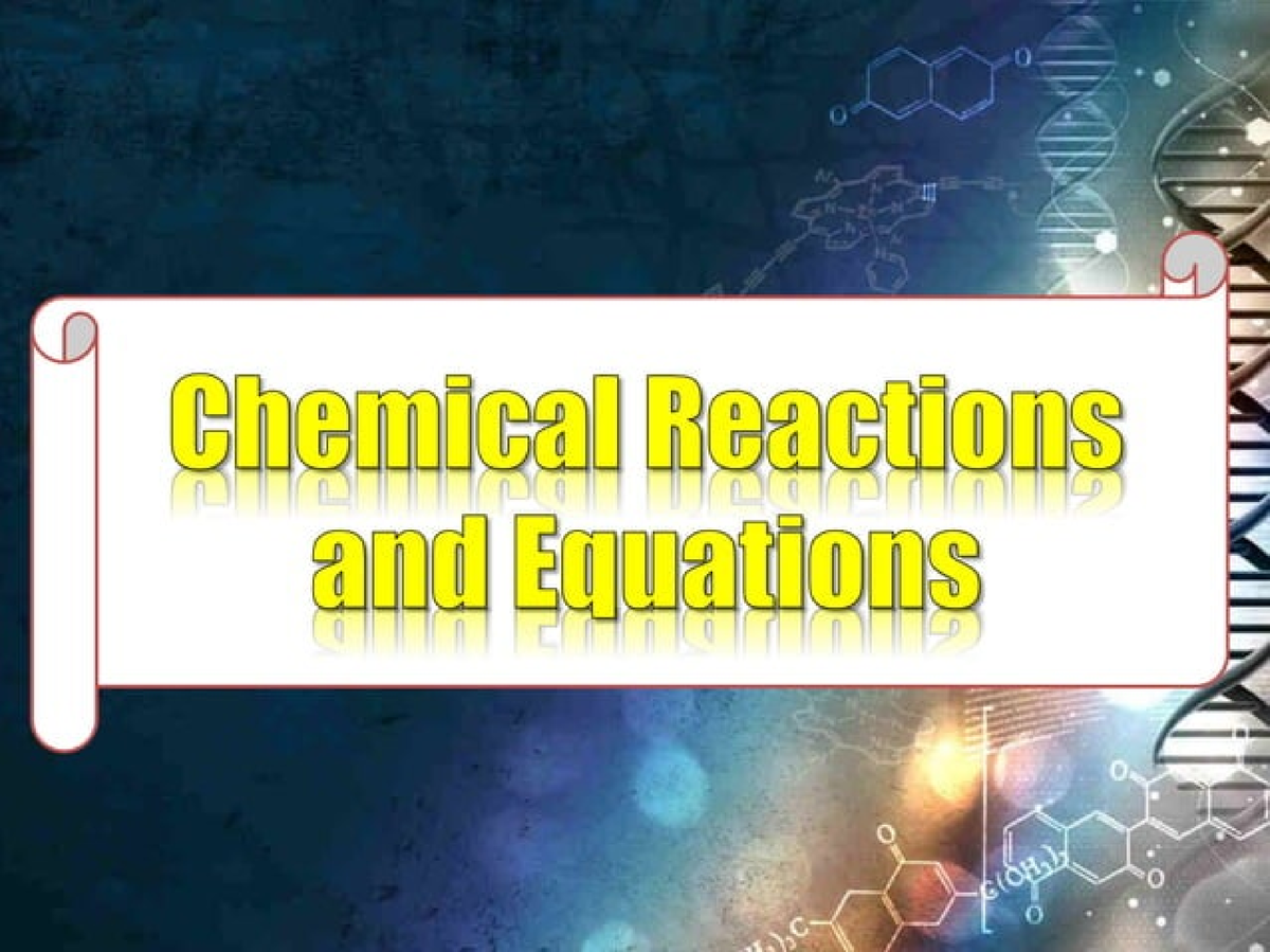 Writing and balancing chemical equation - Basic Education in Science ...