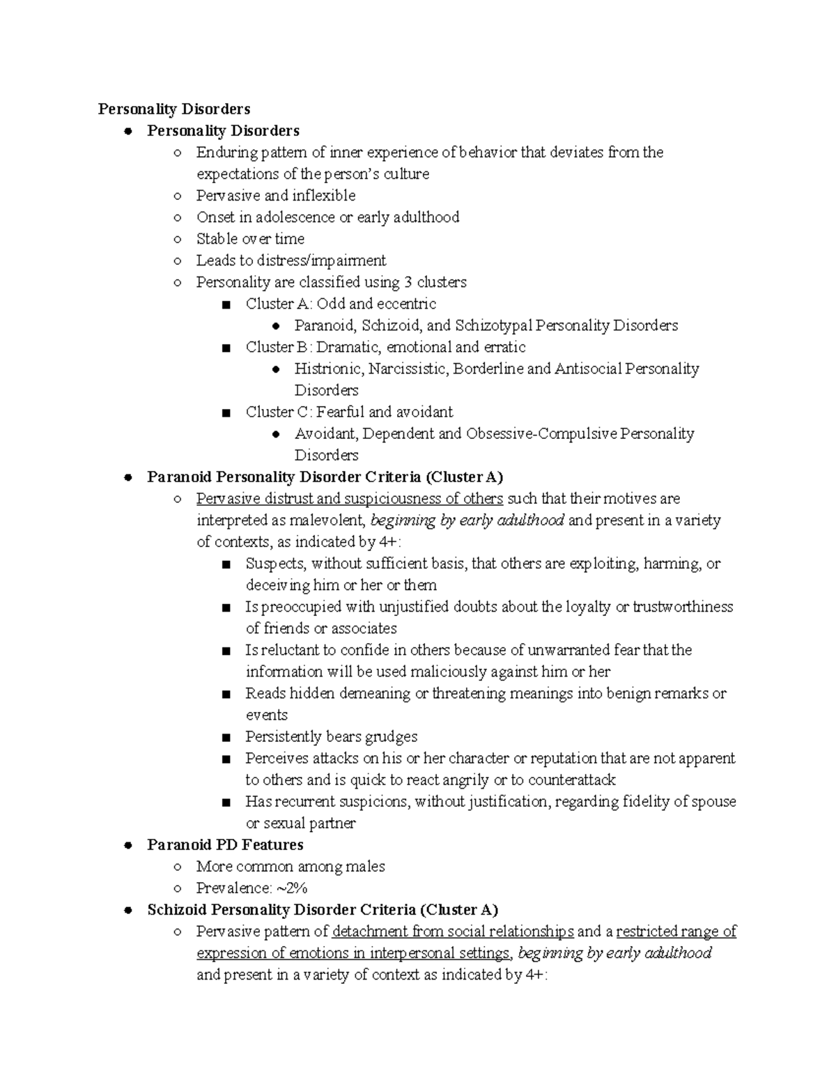 Personality Disorders With sweeping gestures of her arms and dramatic