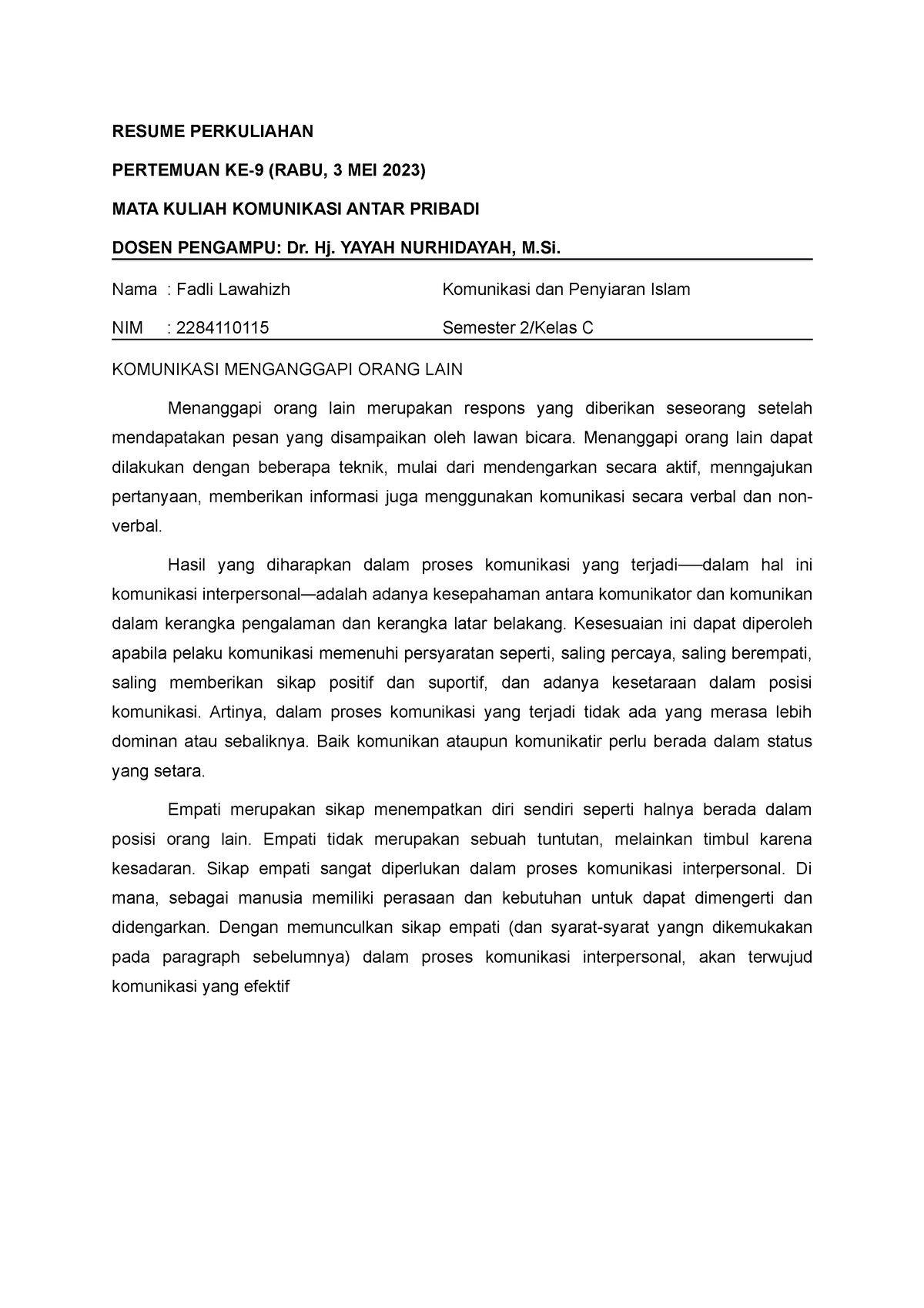 Resume Perkuliahan KAP - RESUME PERKULIAHAN PERTEMUAN KE-9 (RABU, 3 MEI ...