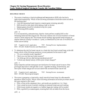 Medsurg Chapter 18 - Chapter 18: Cancer Lewis: Medical-Surgical Nursing ...