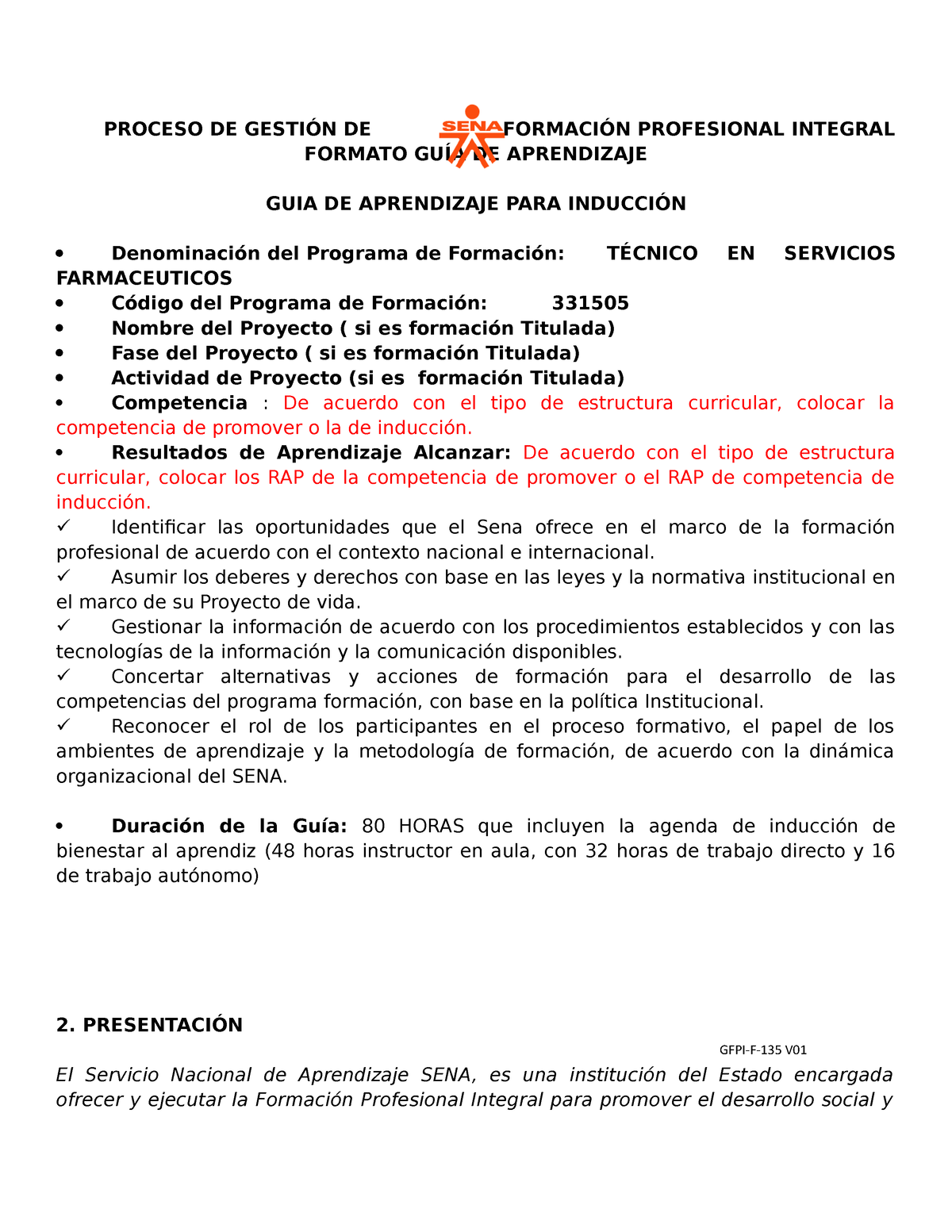 GFPI-F-135 Guia De Aprendizaje Inducción 2023 - PROCESO DE GESTIÓN DE ...