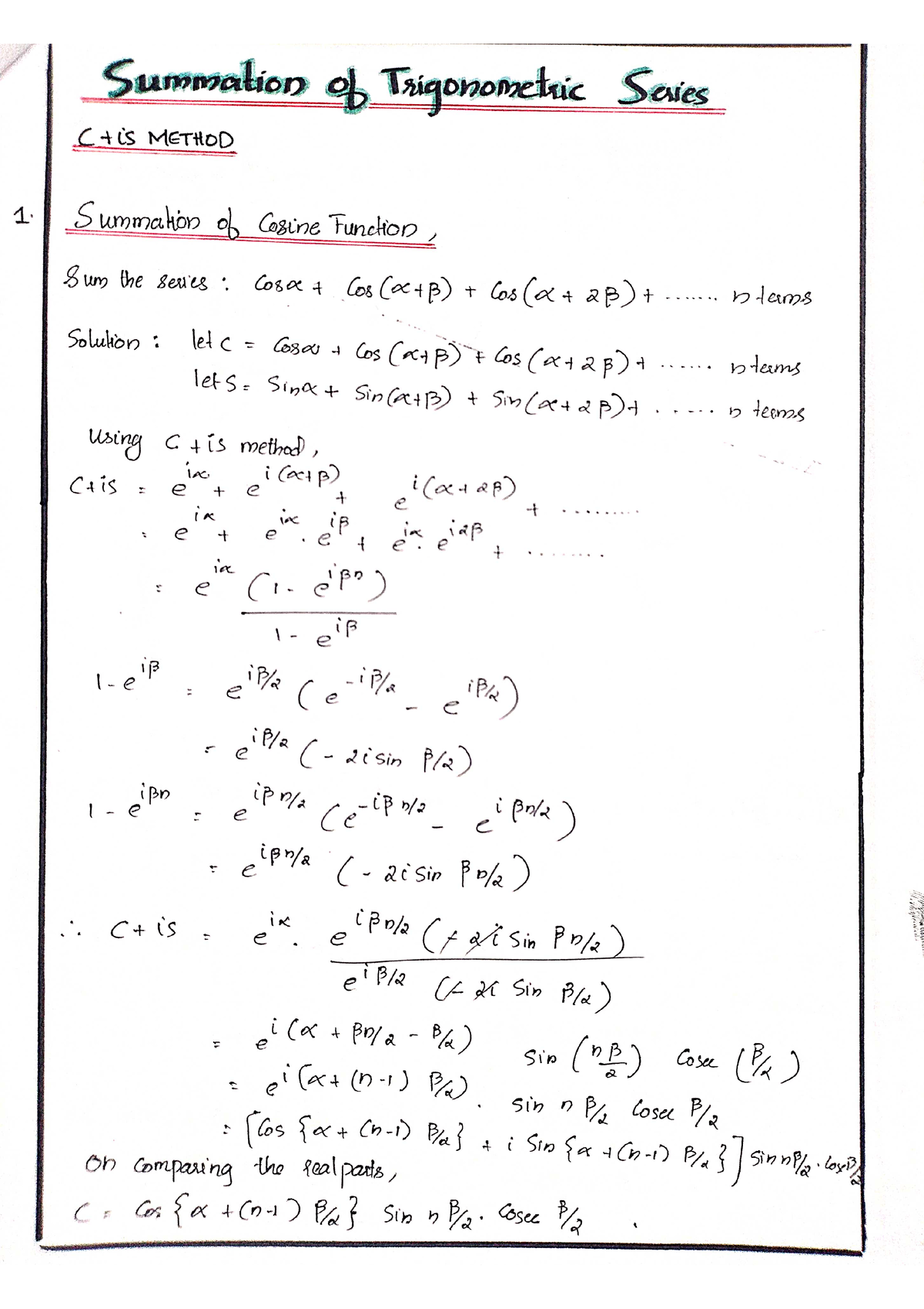 summation-of-trigonometric-series-trigonometry-and-differential