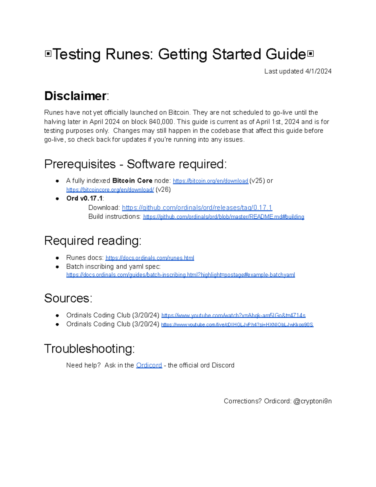 Testing Runes Getting Started Guide - Testing Runes: Getting Started ...