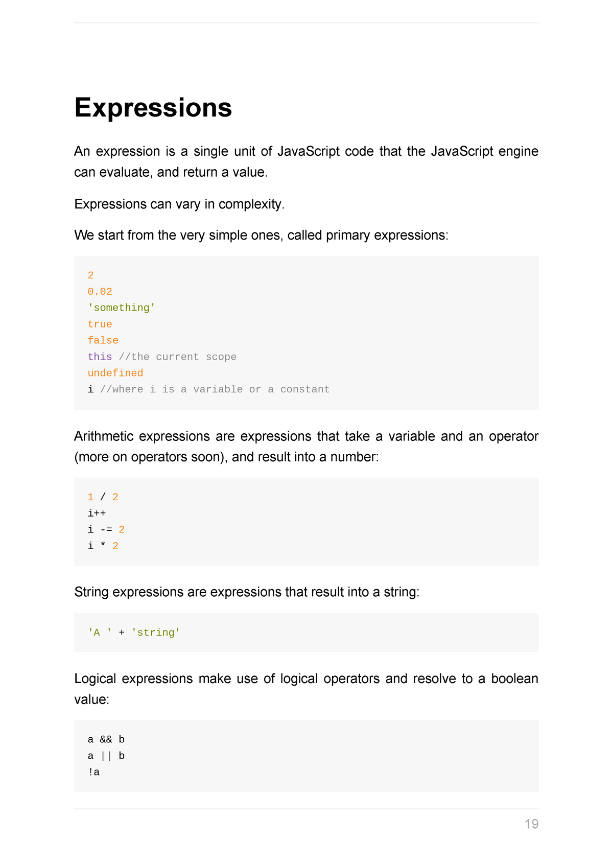 Expressions And Operators - Expressions An Expression Is A Single Unit ...