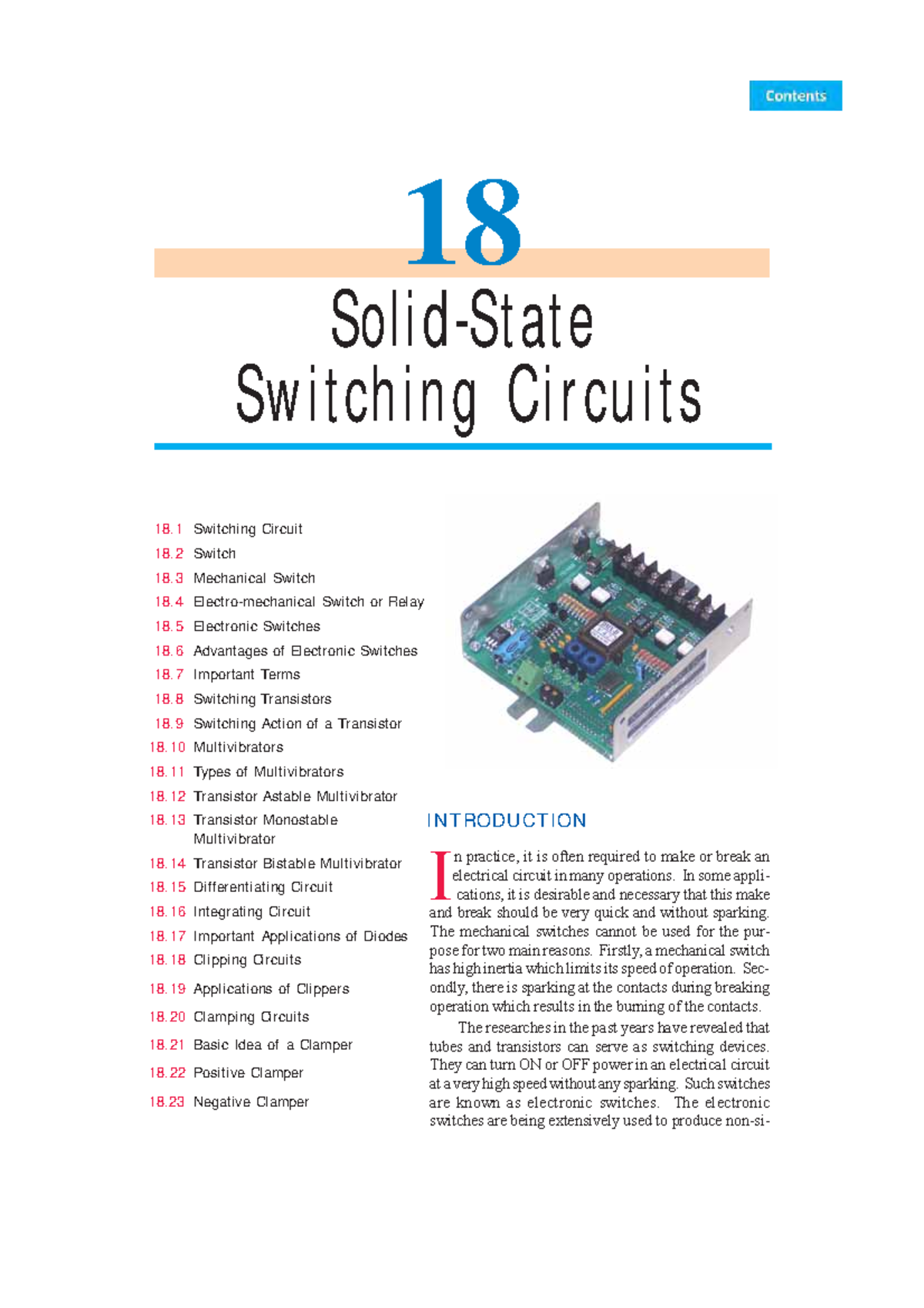 18Solid State Switching Circuit 468 Principles of Electronics I n