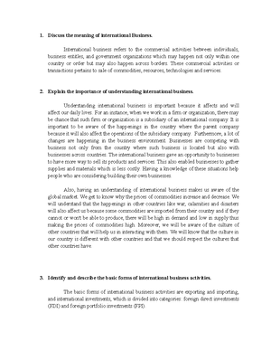 International Business And Trade Module - Unit 5 Modes Of Entering ...