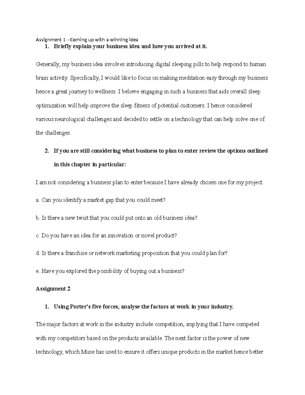 INTL 728 Assignments - Developing International Business Plan ...
