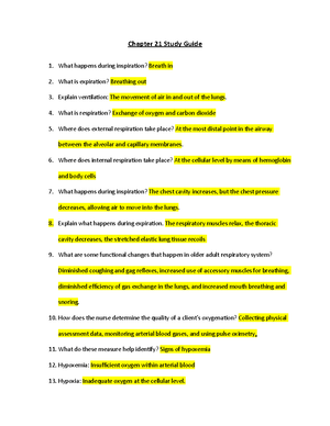 Chapter 23 Study Guide - Chapter 23 Study Guide Inactivity leads to ...