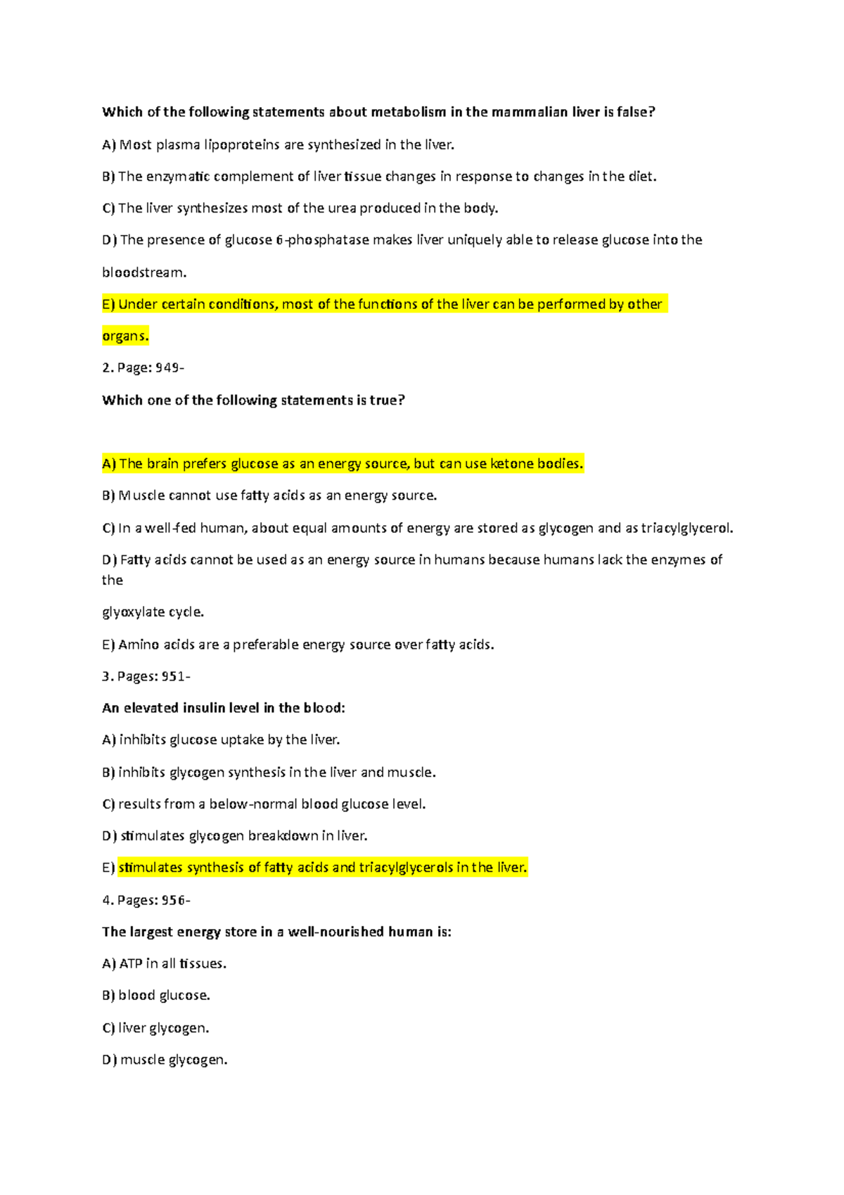 Which Of The Following Statements Regarding Metabolism Is False Tutorial 4 - Which of the following statements about metabolism in the