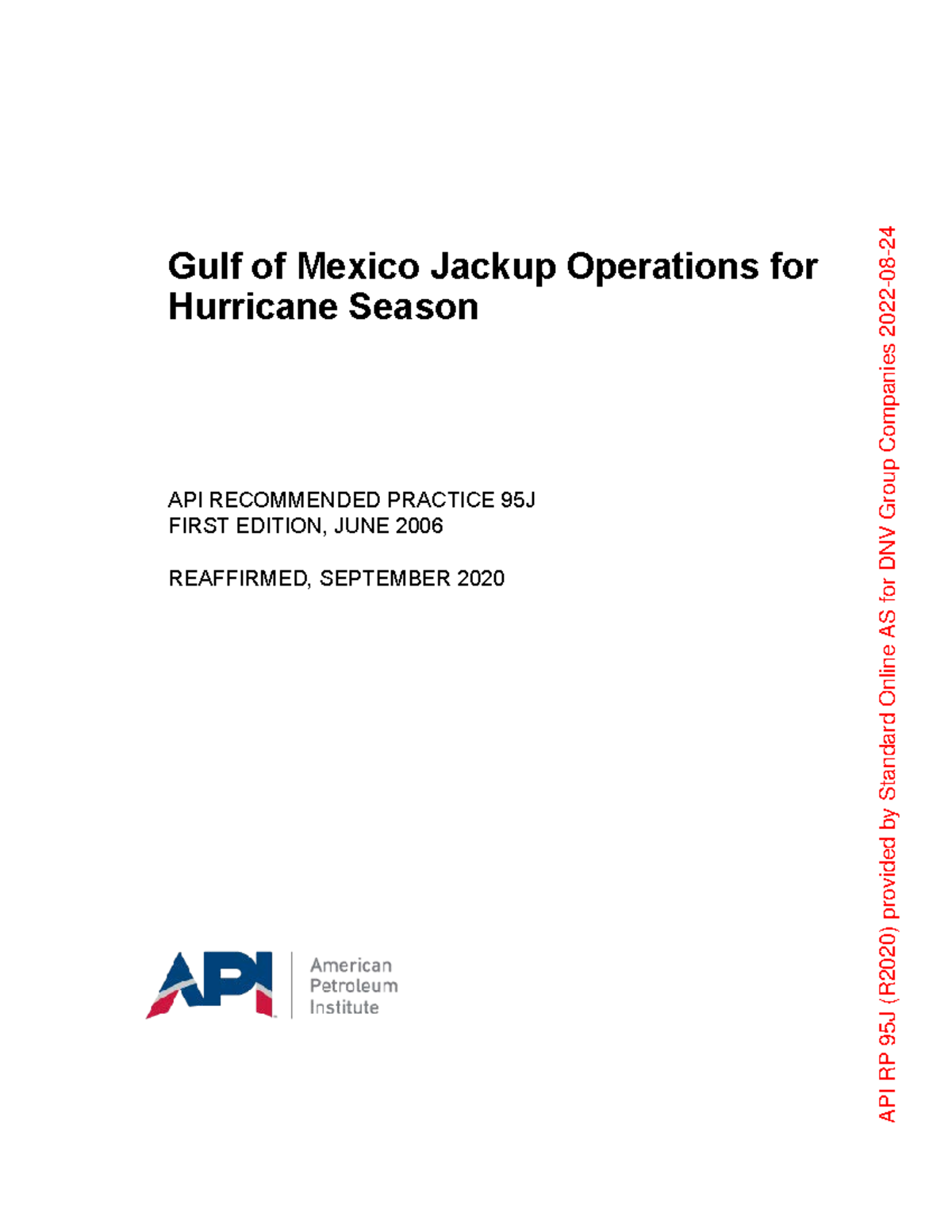 API RP 95J - GUIA PARA CONDICION DE TORMENTA API - Gulf of Mexico ...