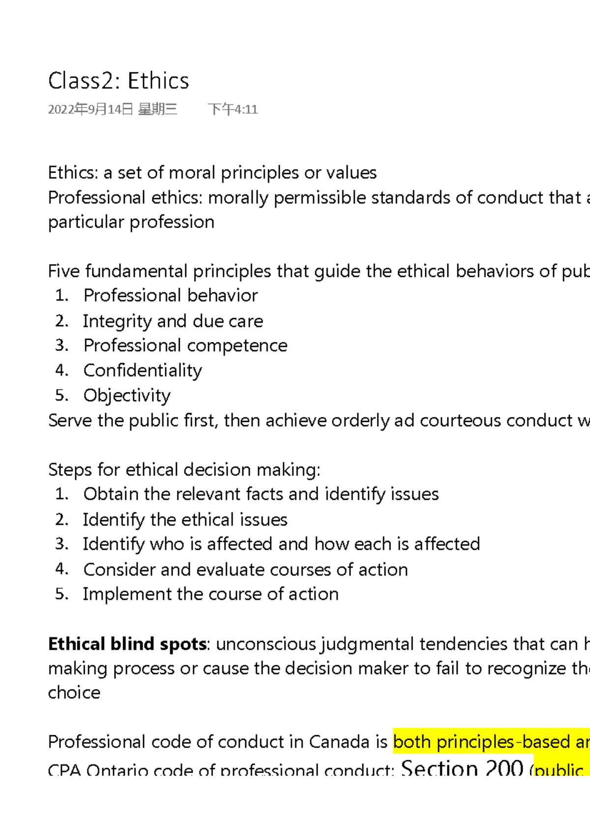 Class 2 Ethics - Chapter2 - Ethics: a set of moral principles or values ...
