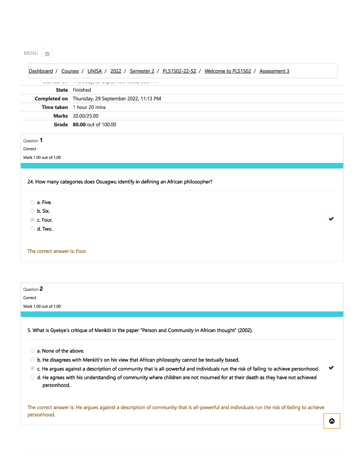 unisa quiz assignment