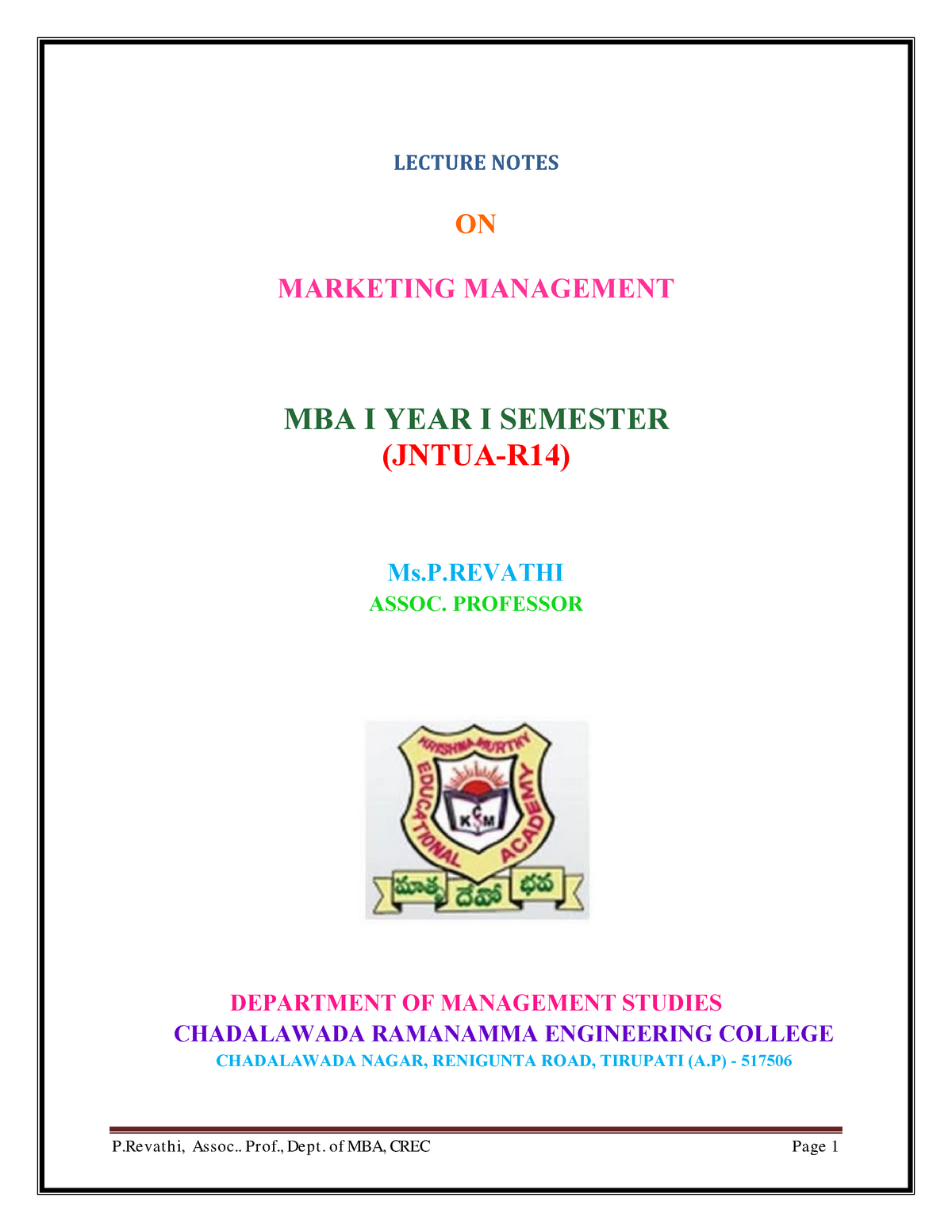 marketing-management-lecture-notes-on-marketing-management