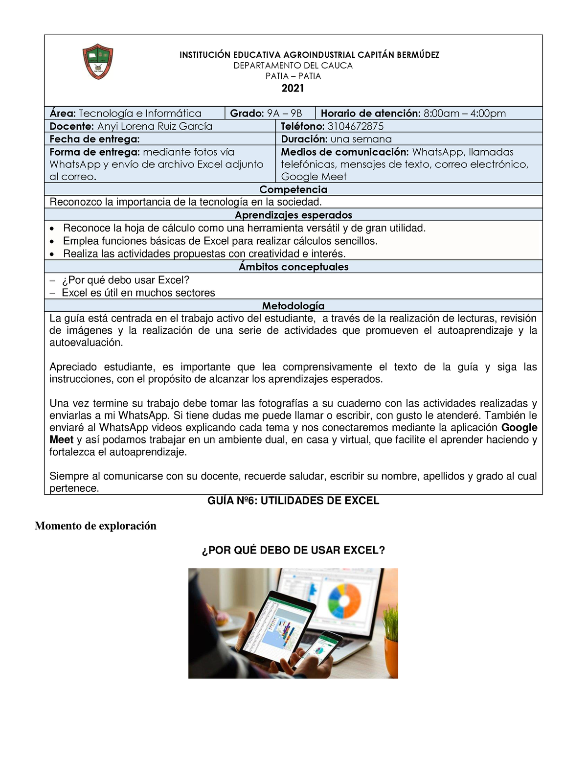 GUÍA6 Noveno Informatica - INSTITUCI”N EDUCATIVA AGROINDUSTRIAL CAPIT¡N ...