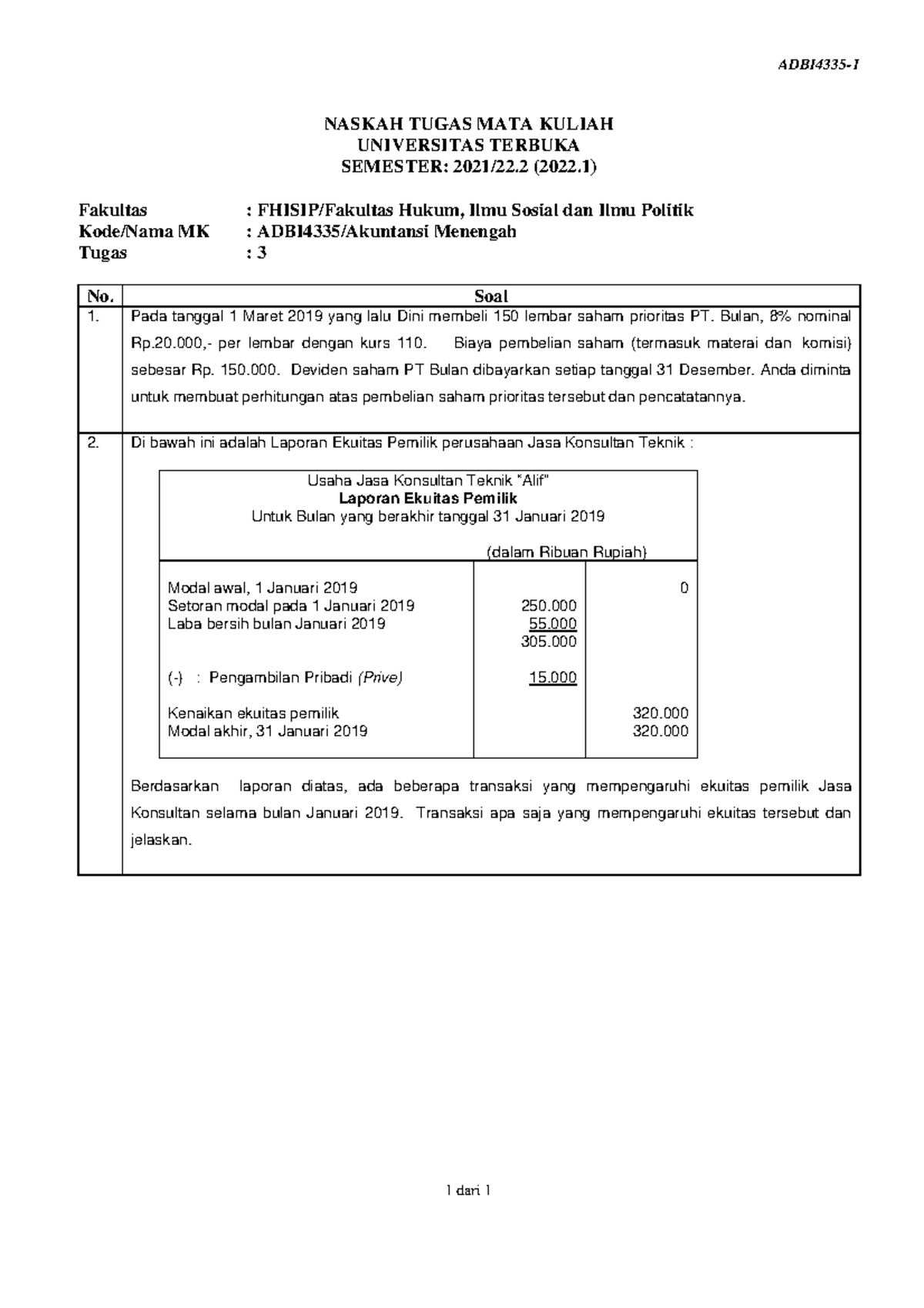 Soal Adbi4335 Tmk3 1 - Jwkfnfkfnkfnflnfwlnfwkfnkfen Fkwnsknfskvsnks ...