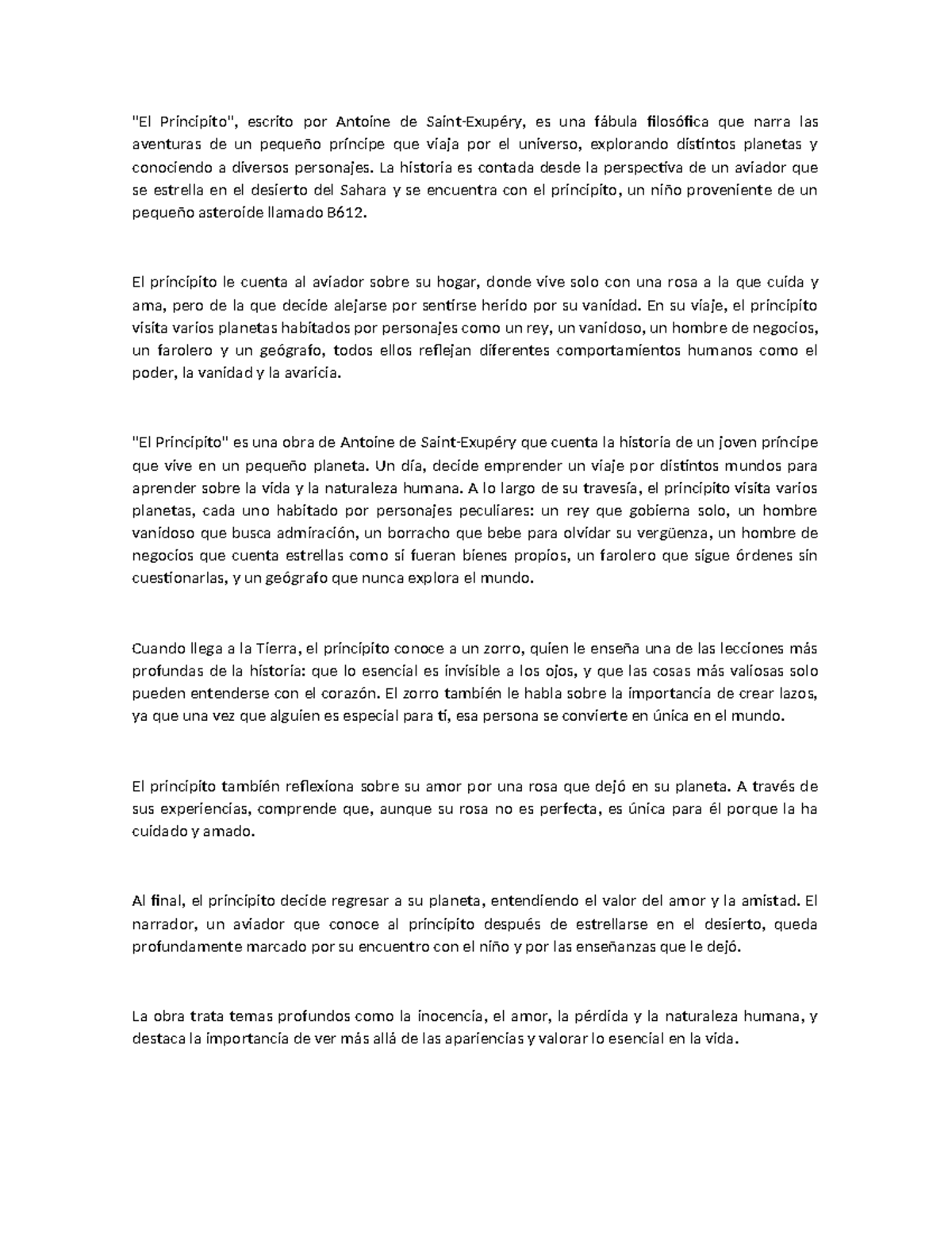 El principito Resumen quot El Principito quot - Thumb 1200 1553 